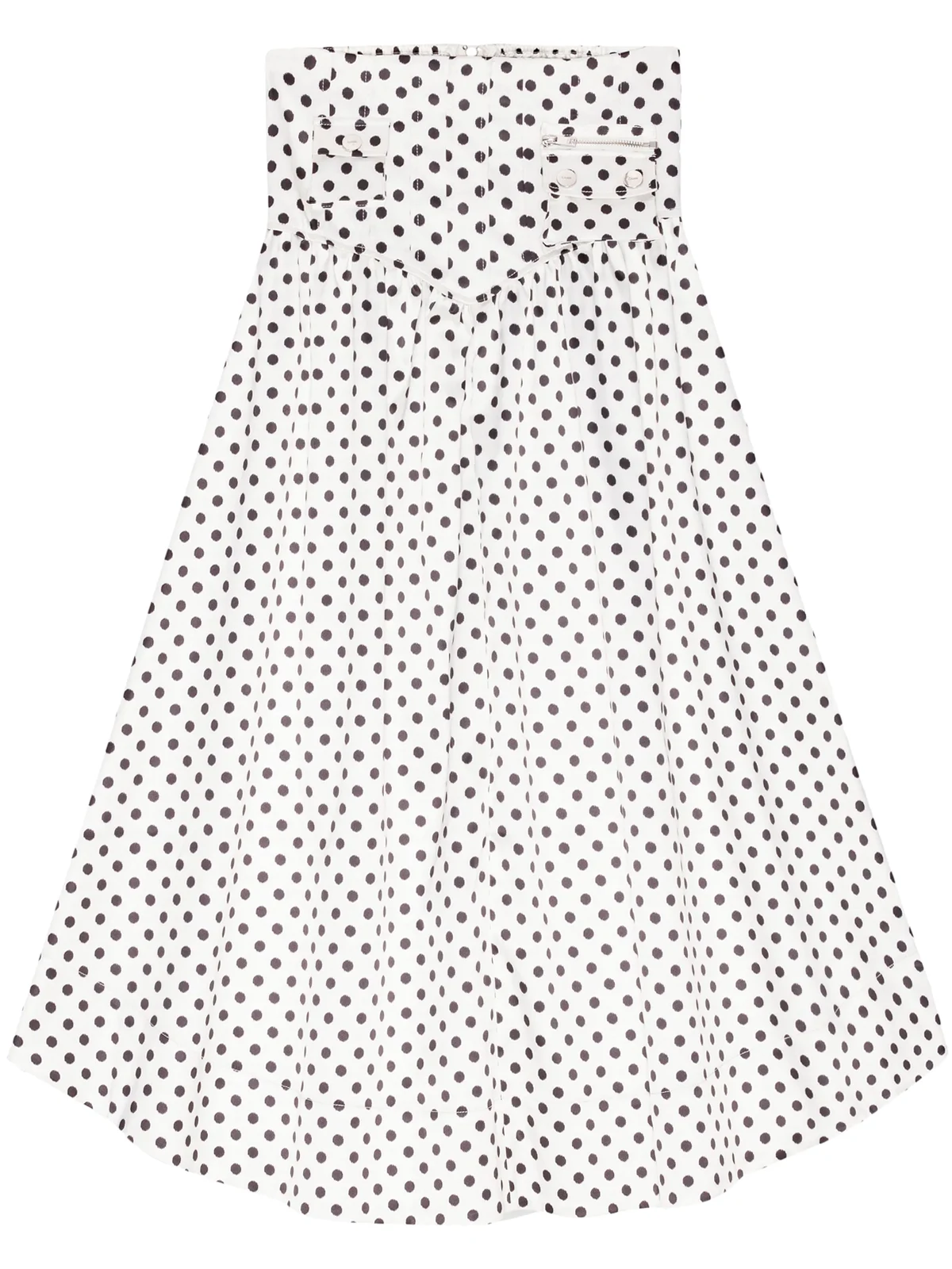 polka dot-print maxi skirt