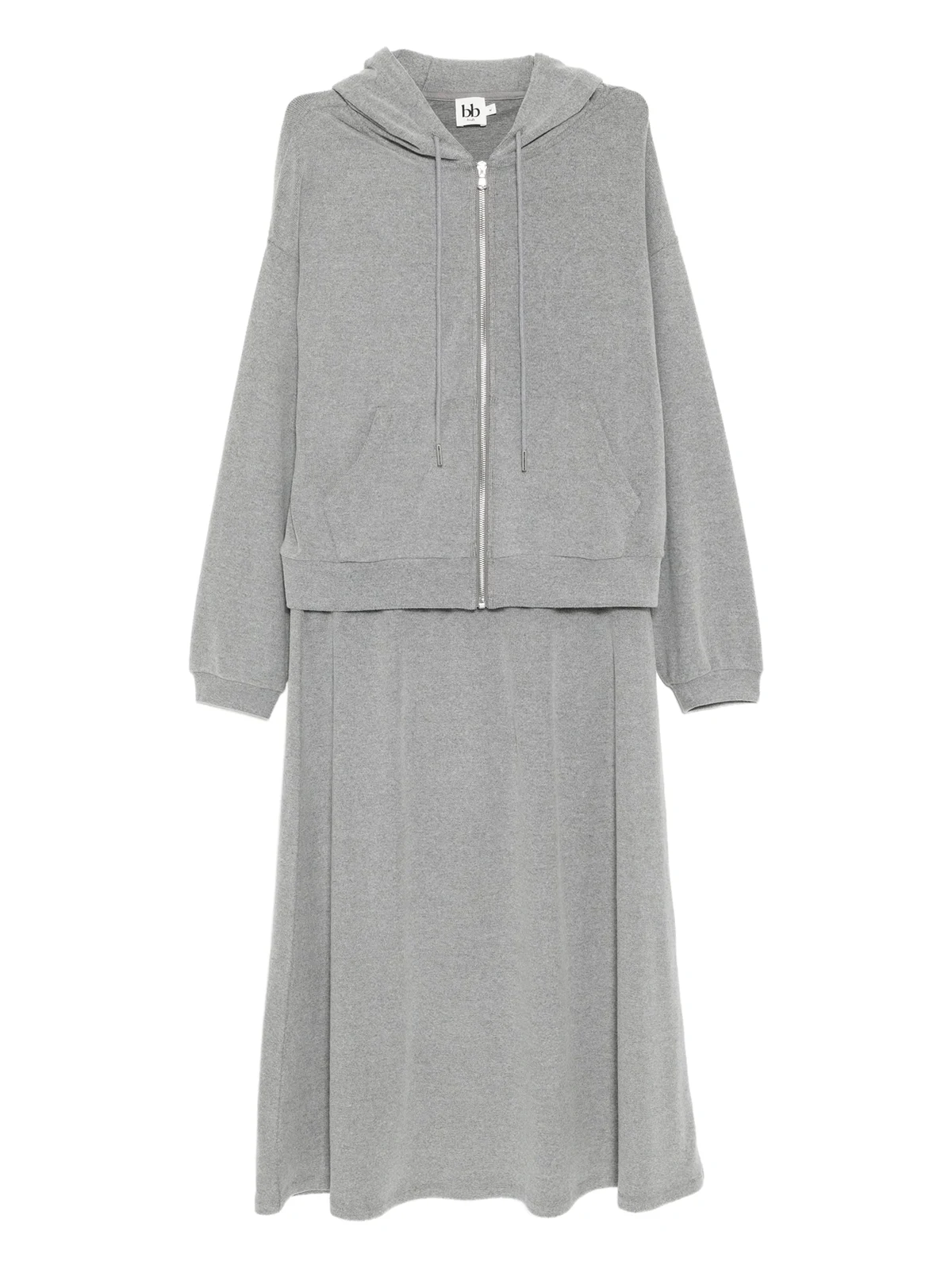 zip-up hoodie and skirt set (set of two)