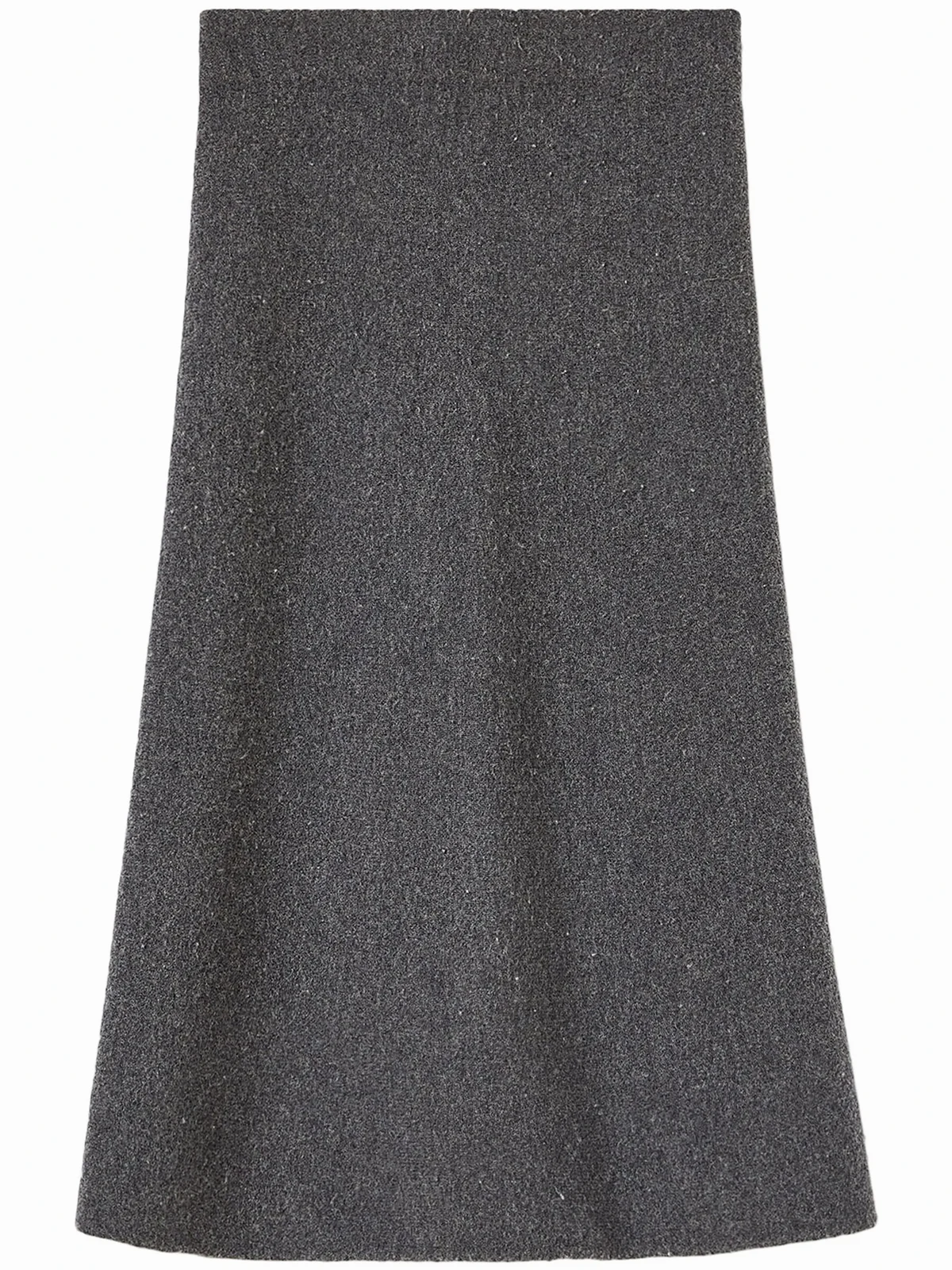 wool A-line midi skirt