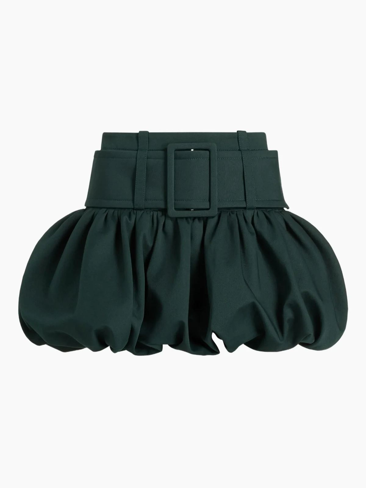 belted bubble mini skirt