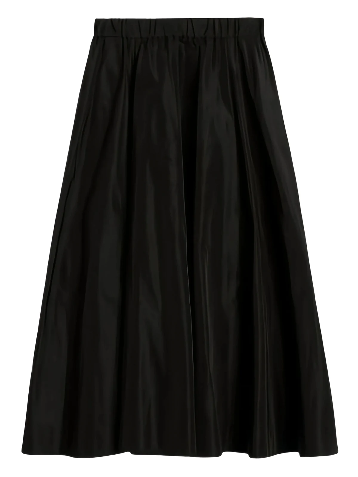 elasticated-waist midi skirt