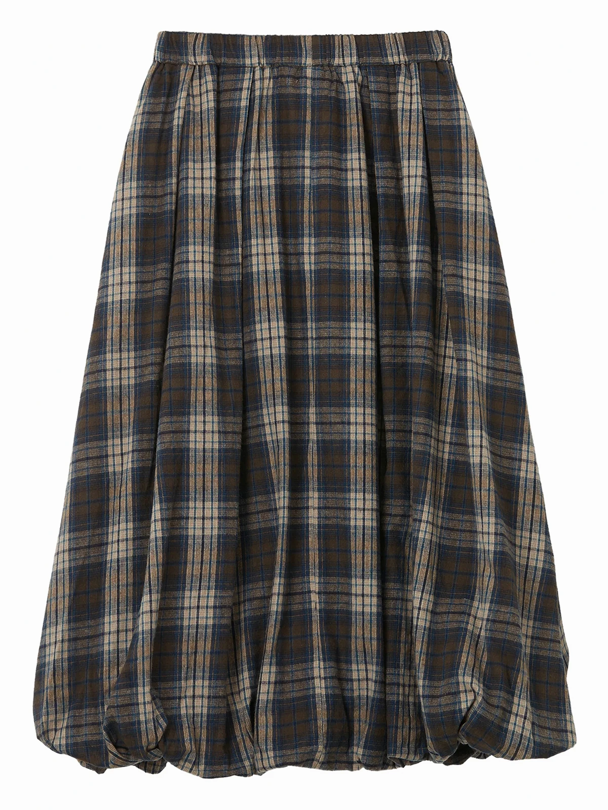 tartan pocket midi skirt