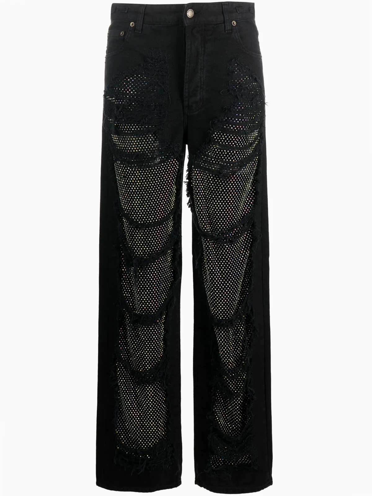 Karen crystal-embellished straight-leg jeans