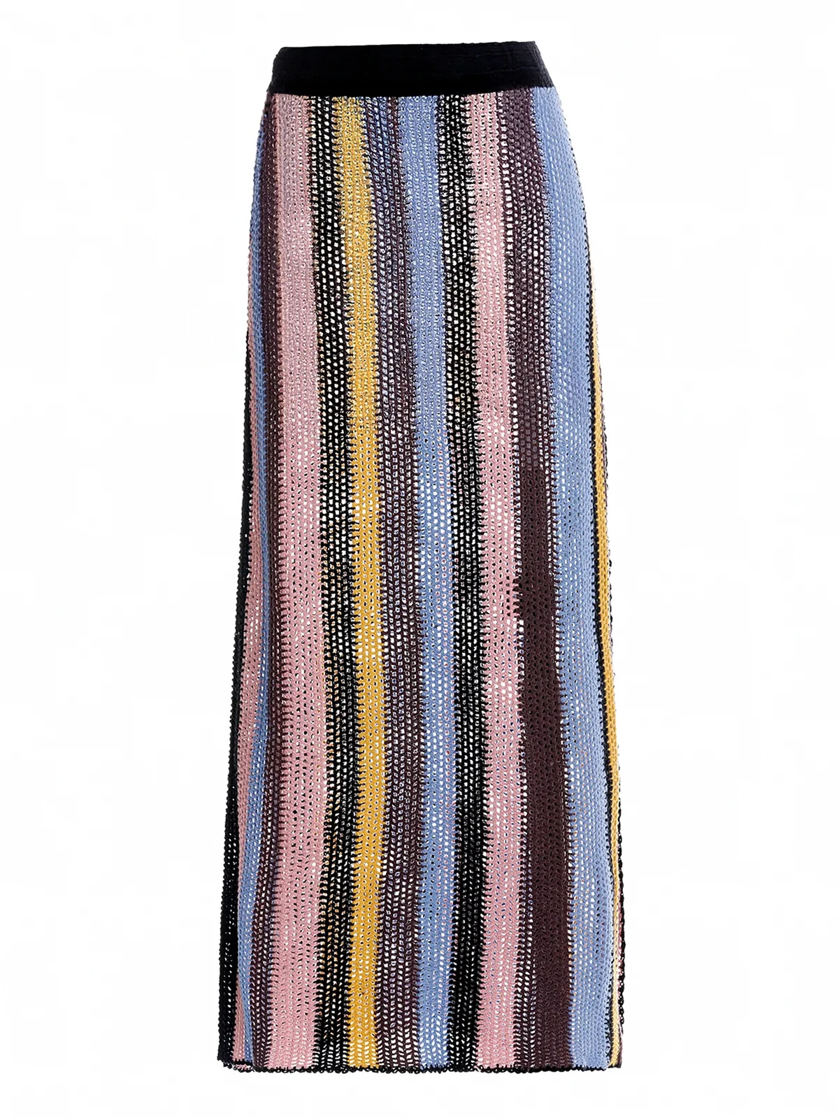 Cyprus striped crochet beach cover-up