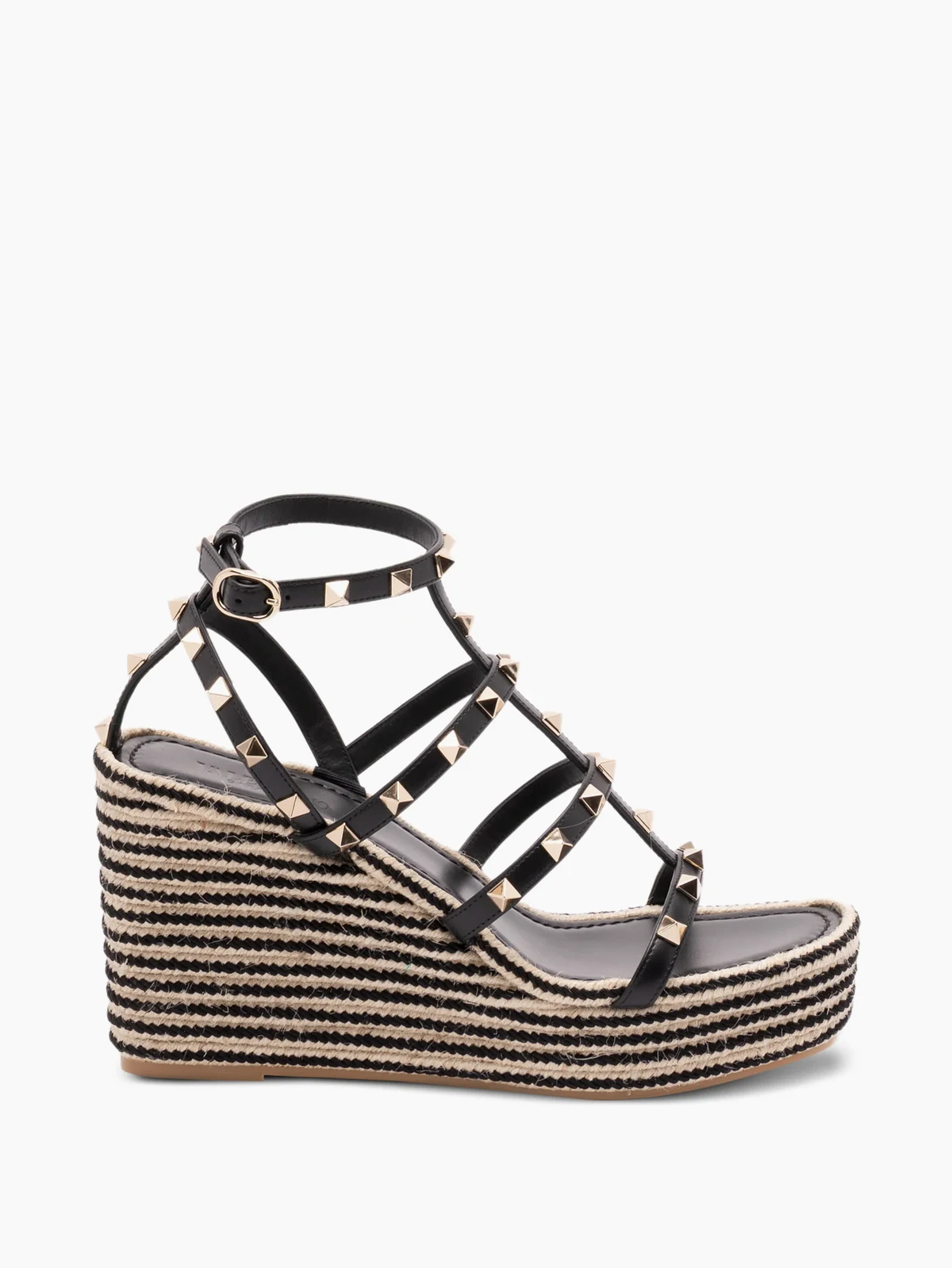 Rockstud striped espadrilles