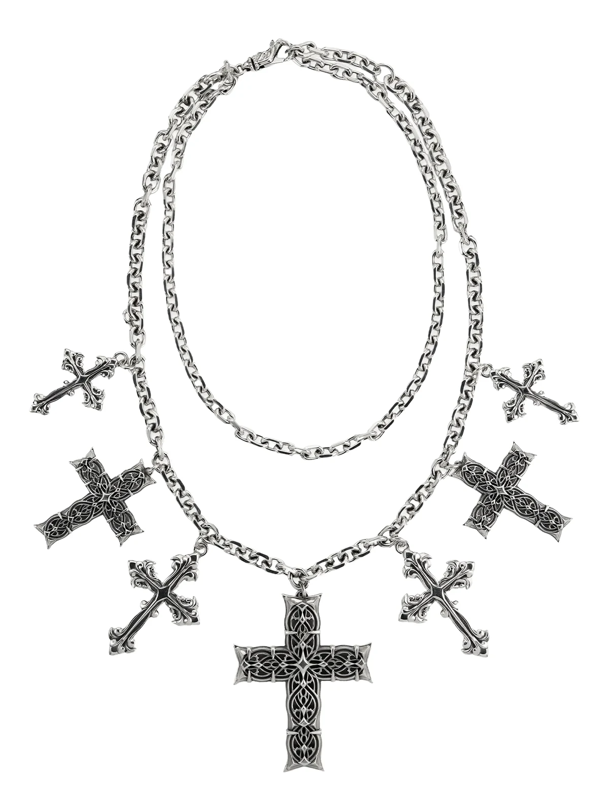 Notre-Dame crosses chain necklace