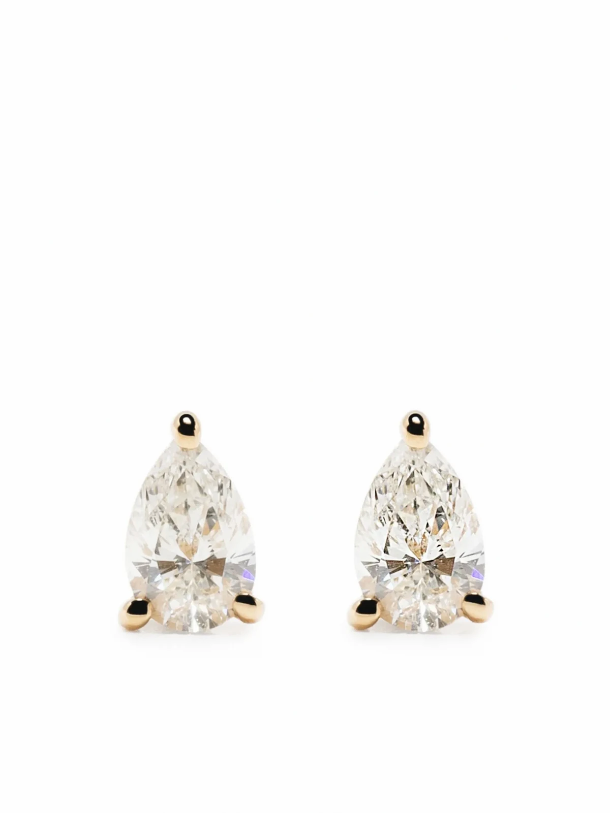 18kt yellow gold diamond stud earring