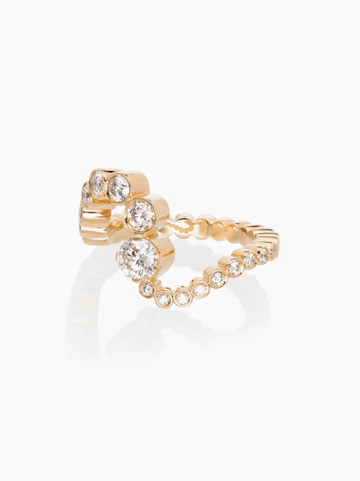 18kt 'Ocean Ensemble' Goldring mit Diamanten