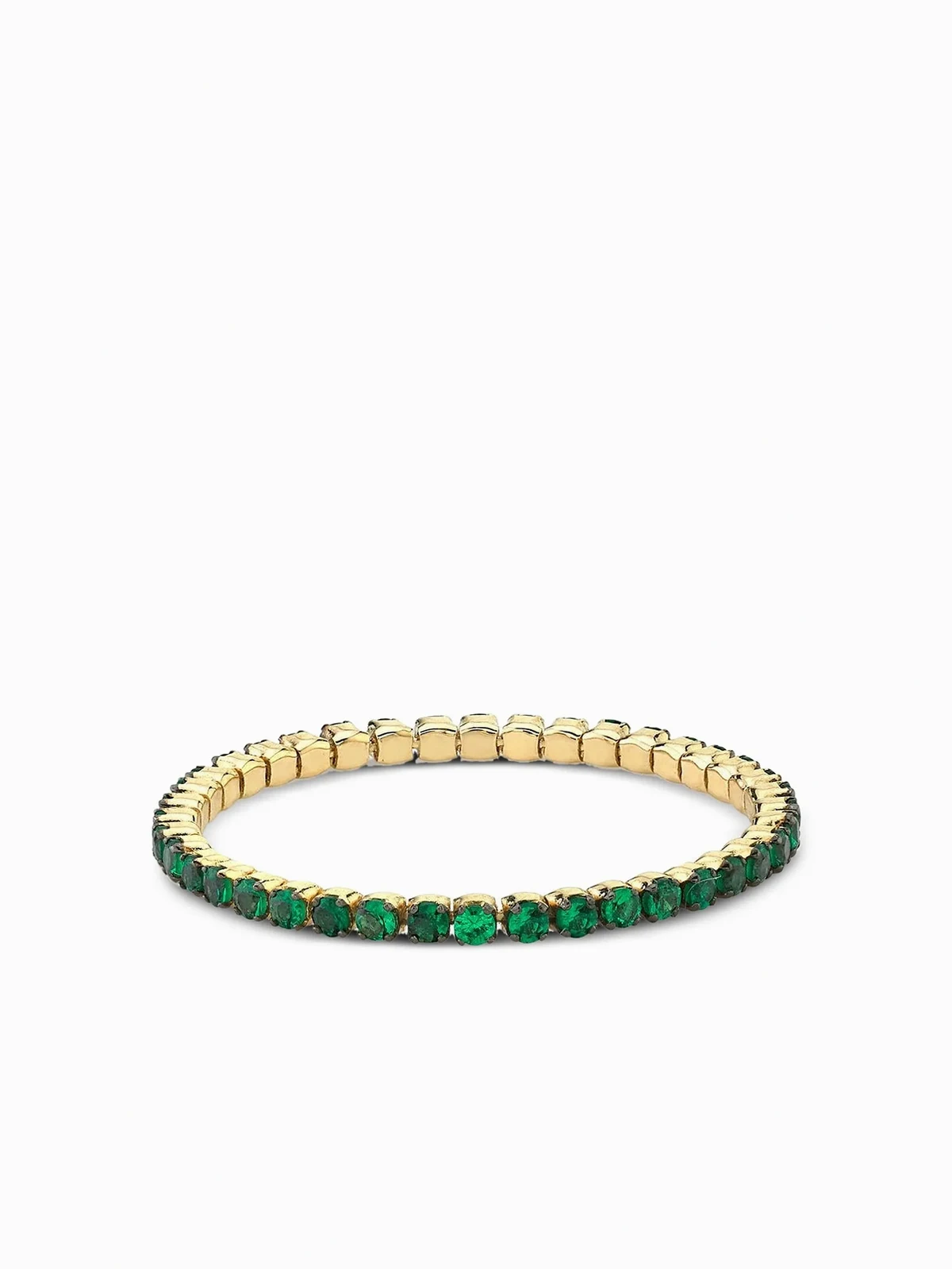 18kt Gelbgoldring mit grünem Granat