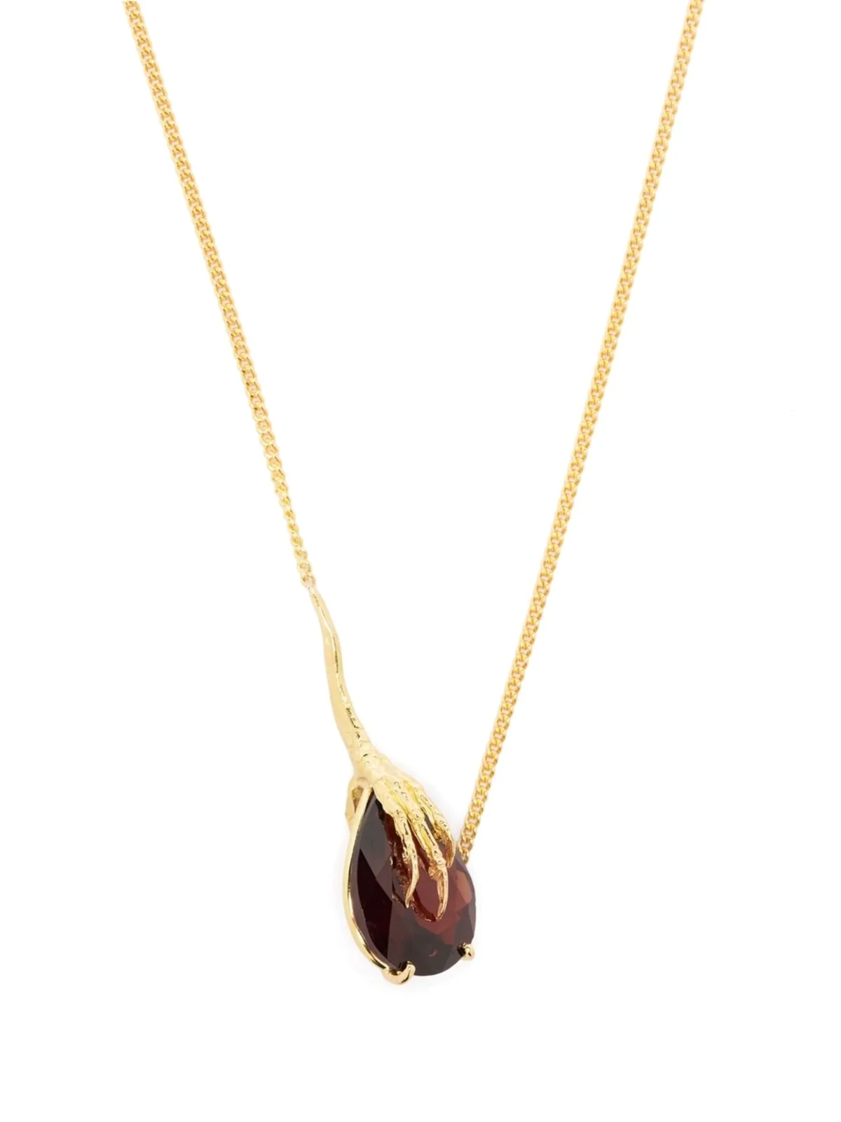 18kt yellow gold Grigri garnet necklace