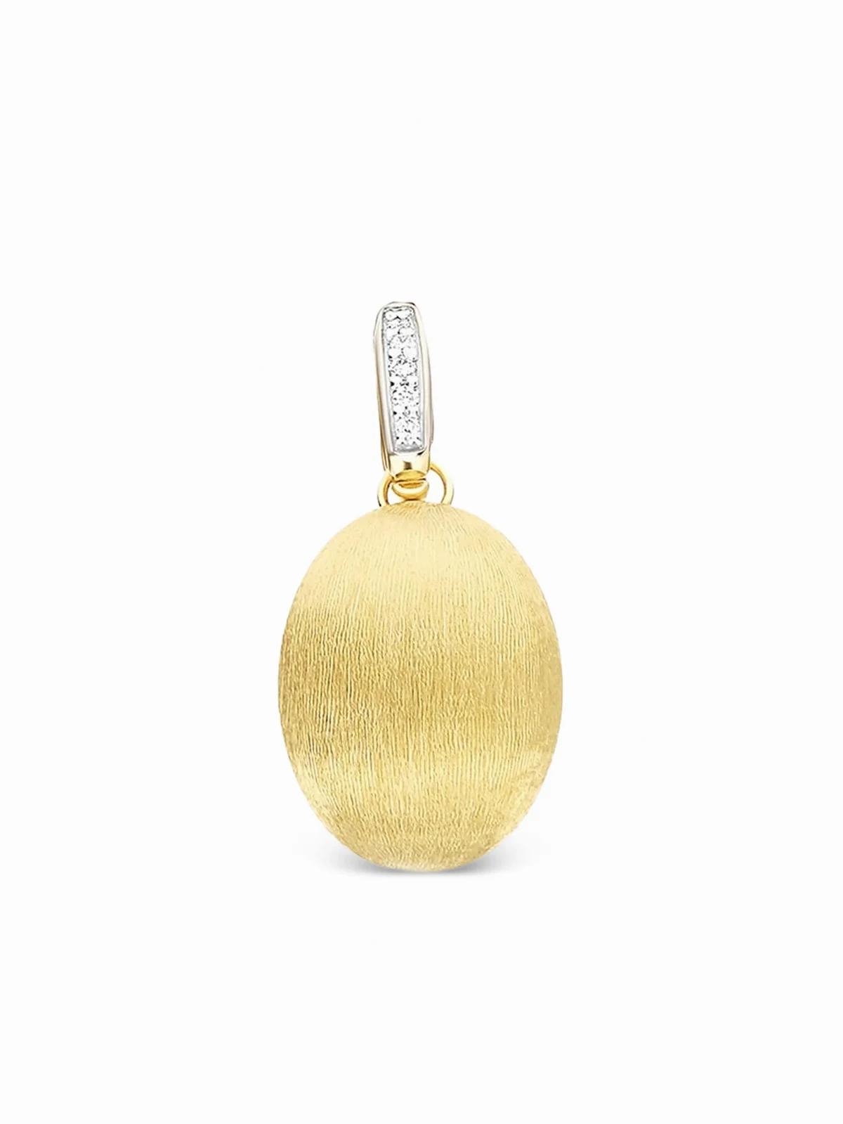18K yellow gold large Boule diamond pendent