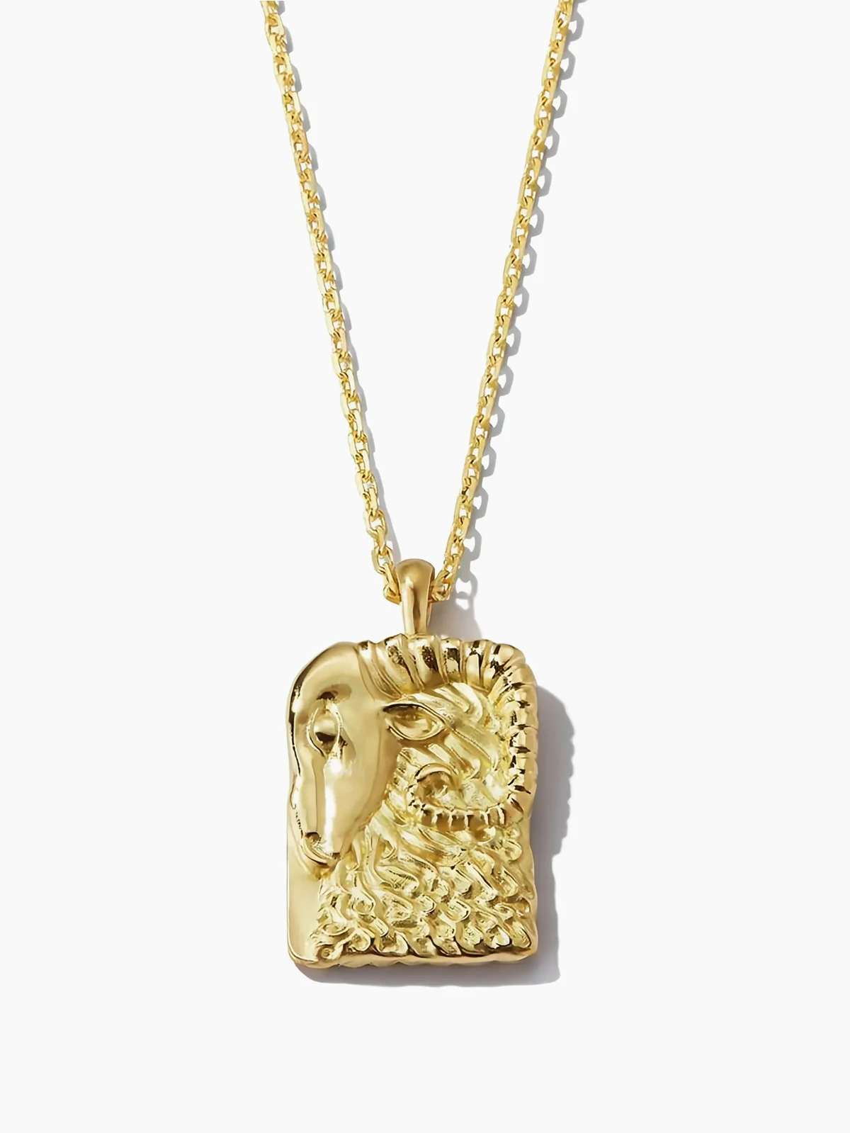 18K yellow gold Aries pendant necklace