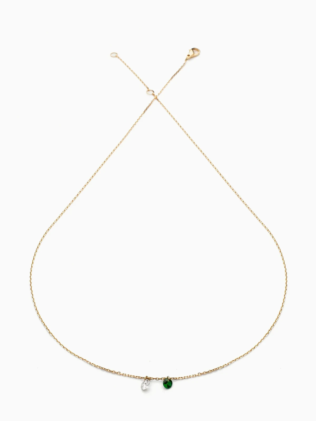 18kt yellow gold Set Free diamond necklace