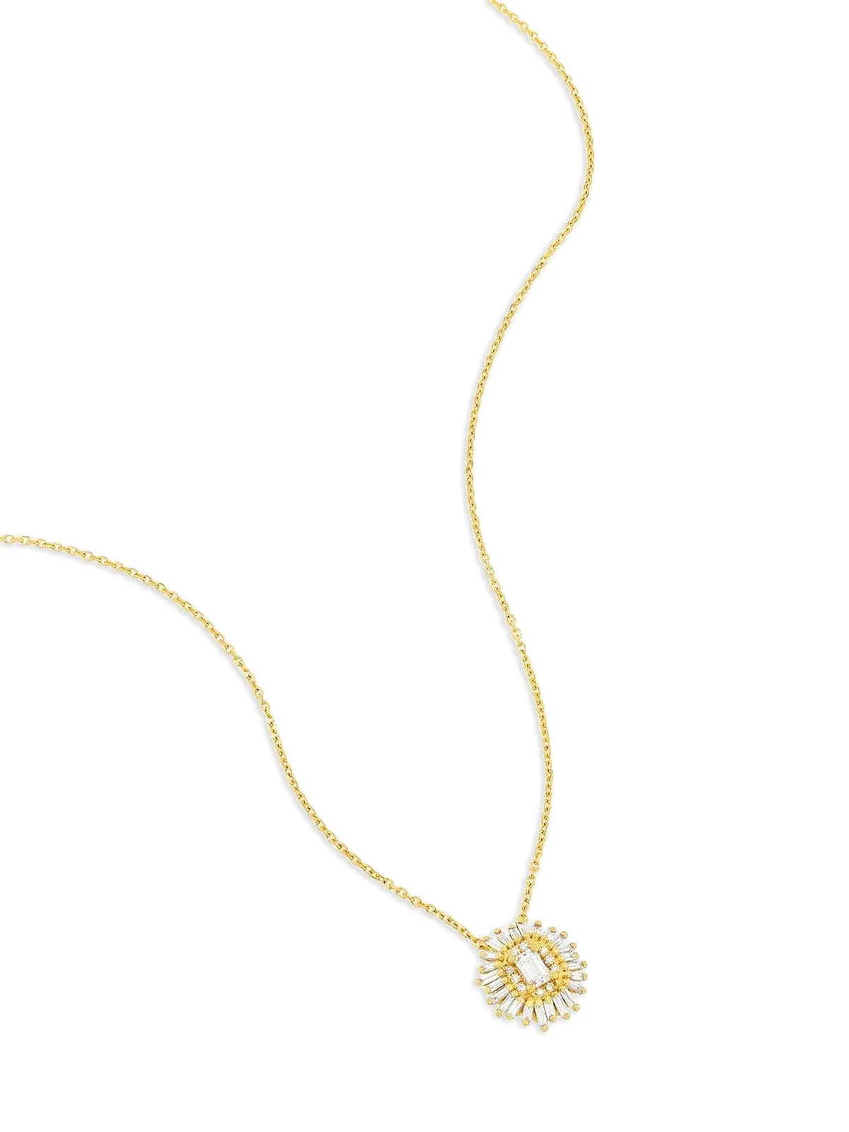 18K yellow gold diamond necklace