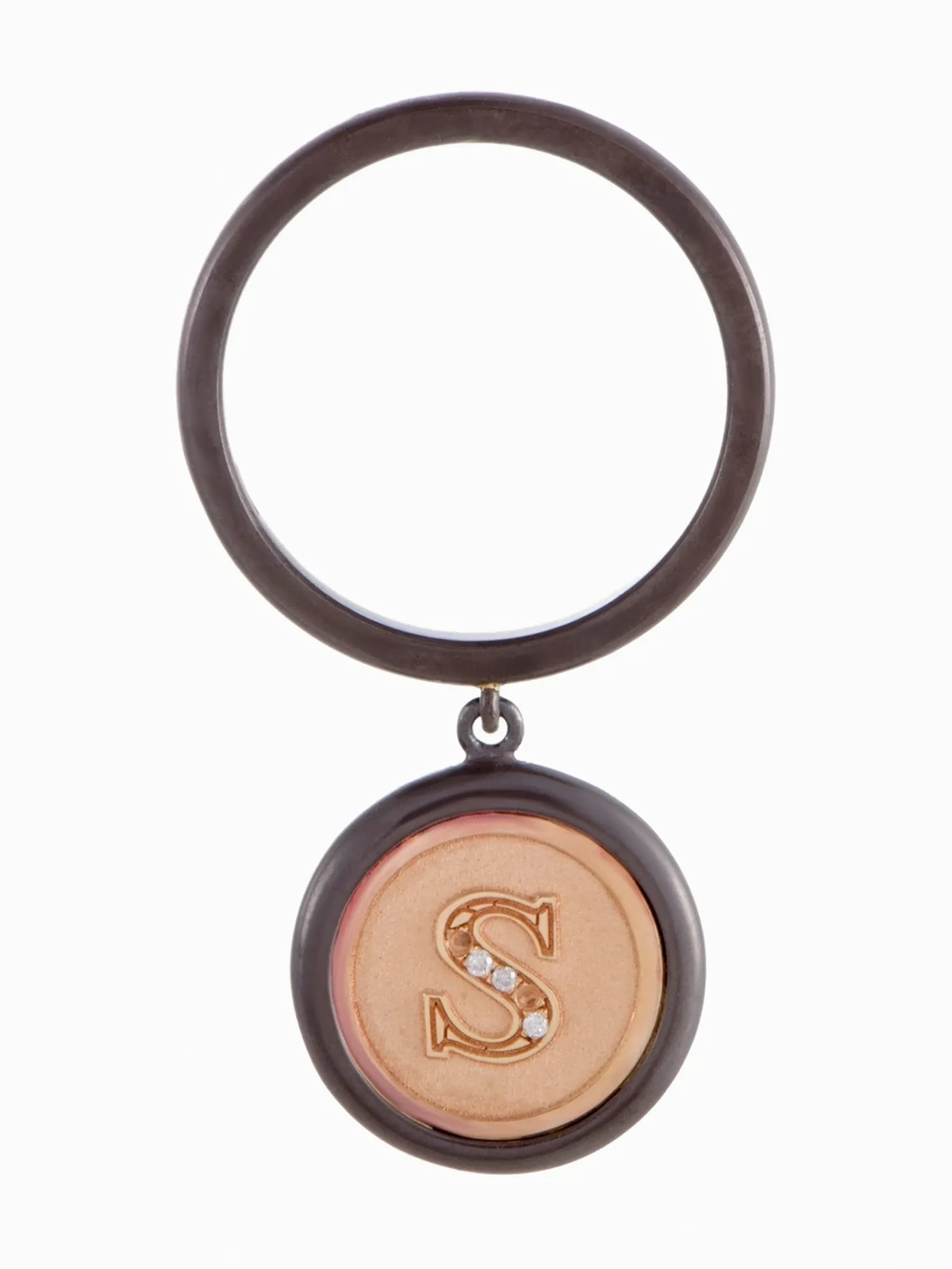 18K rose gold diamond ring