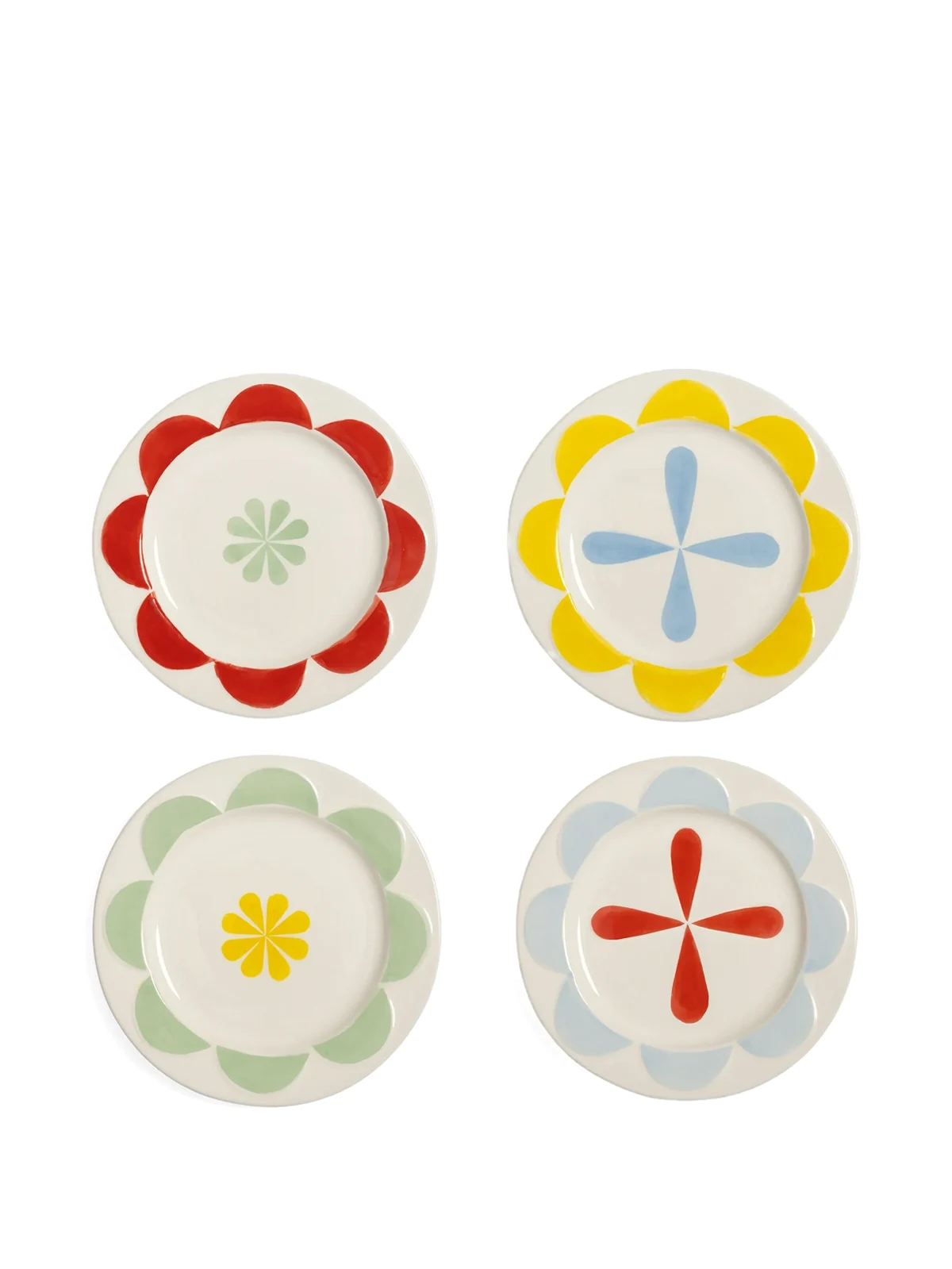 Folk plates (set of four)