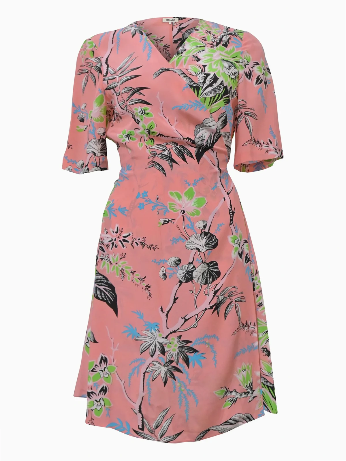 Midikleid mit botanischem Print