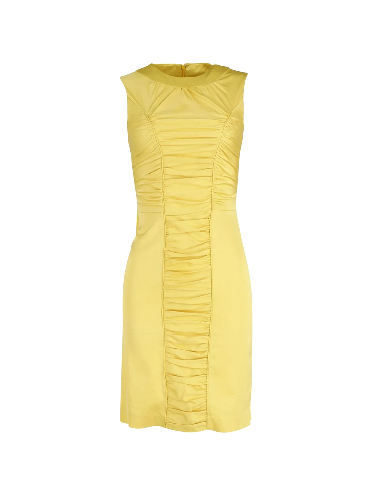 ruched sleeveless midi dress