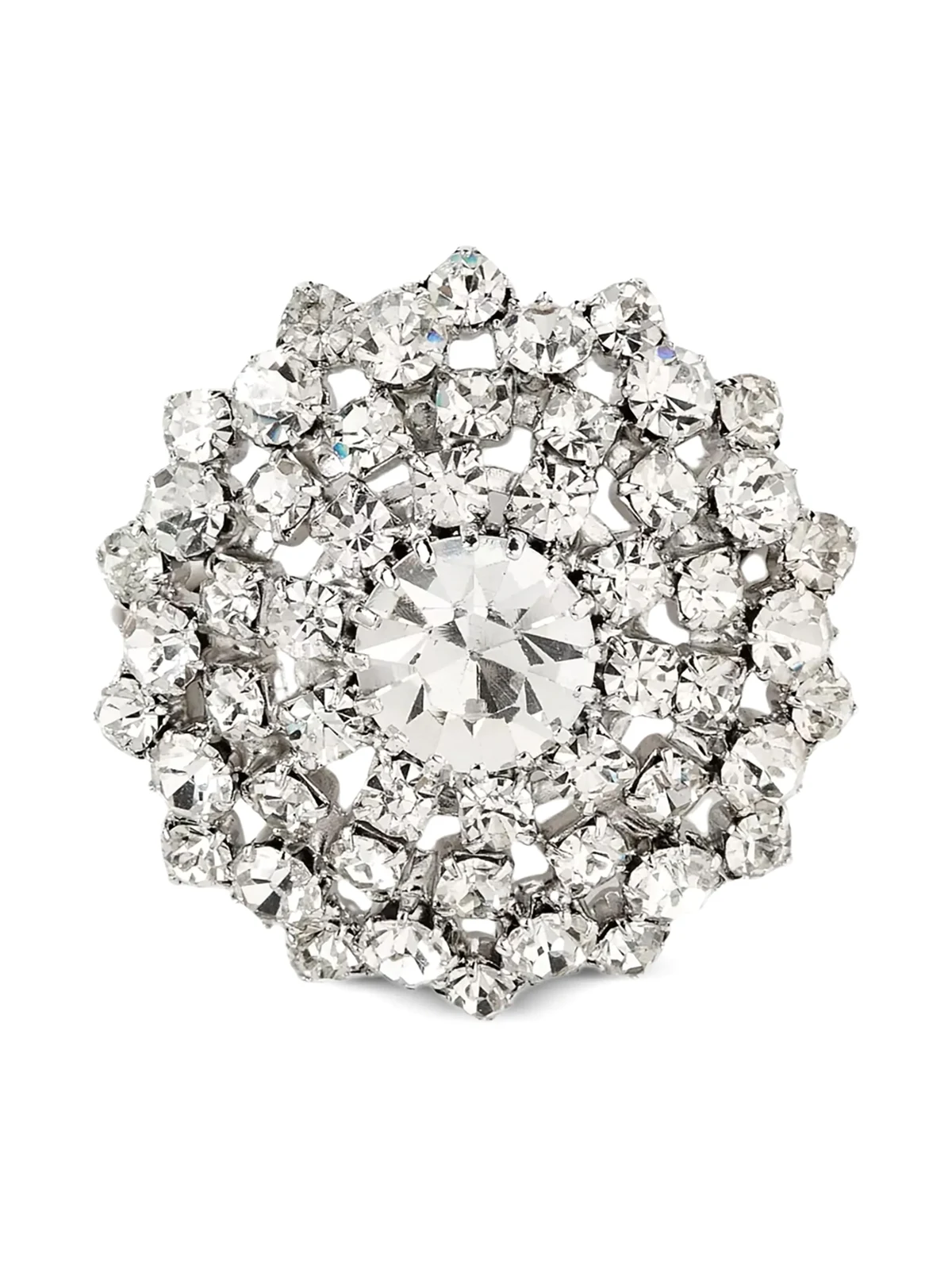 1970s crystal-embellished brooch