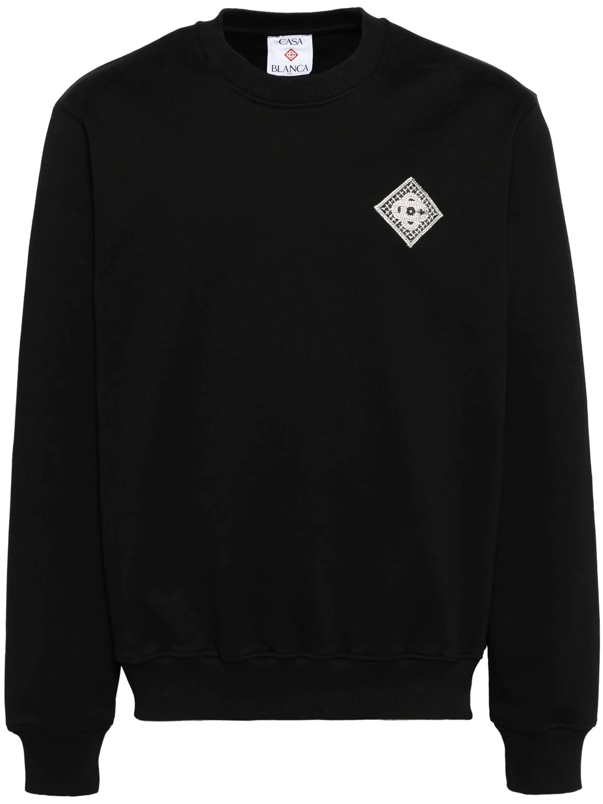 logo patched sweatshirt