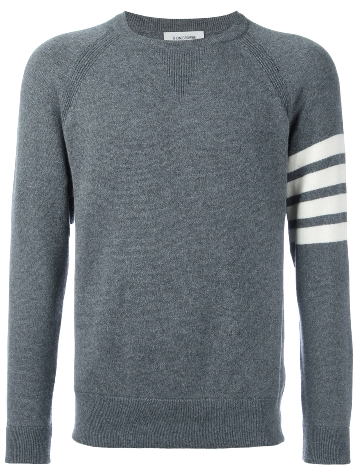 4-Bar crew neck cashmere jumper