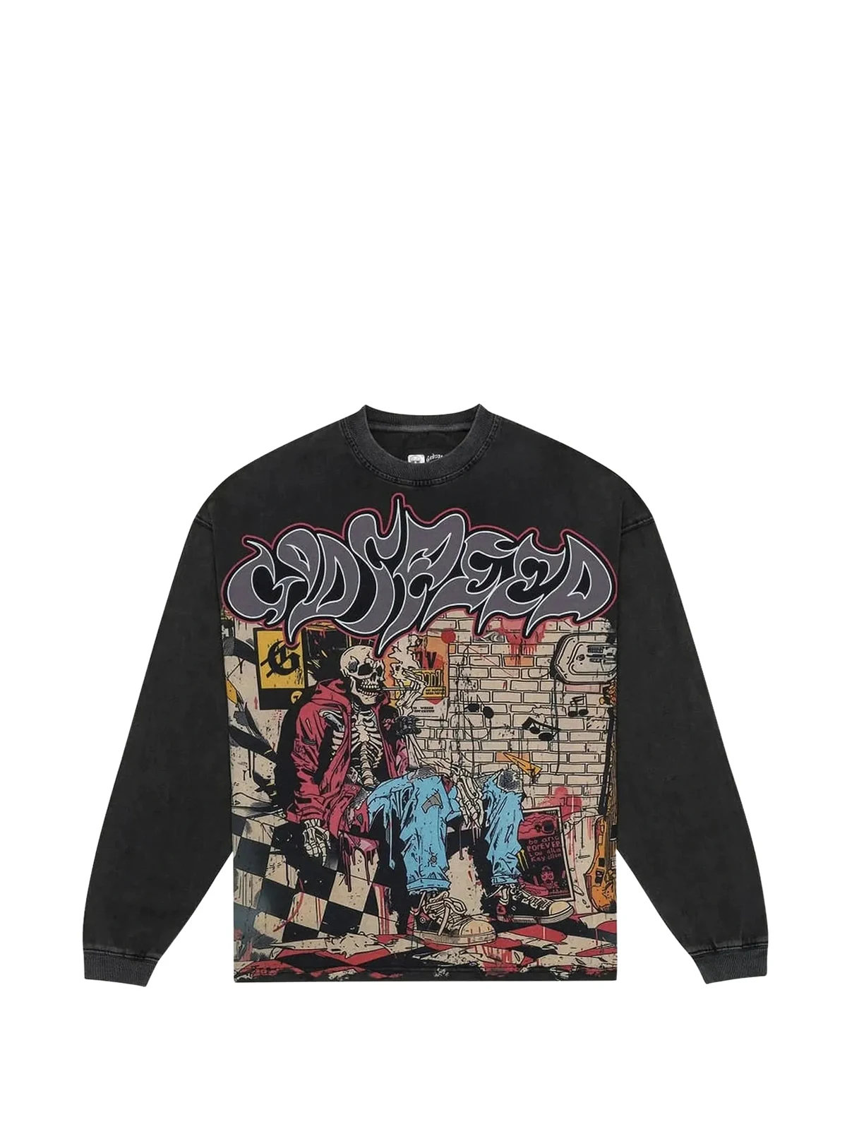 Stoner LS printed long-sleeved sweatshirt