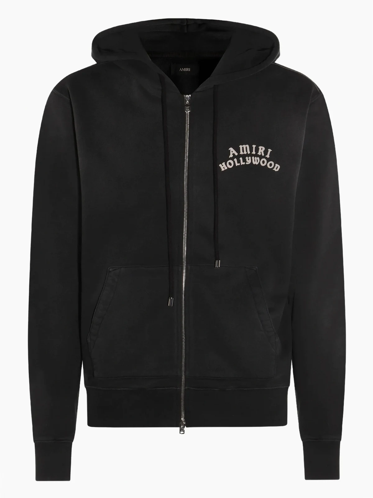 Hollywood-embellished zip-up hoodie