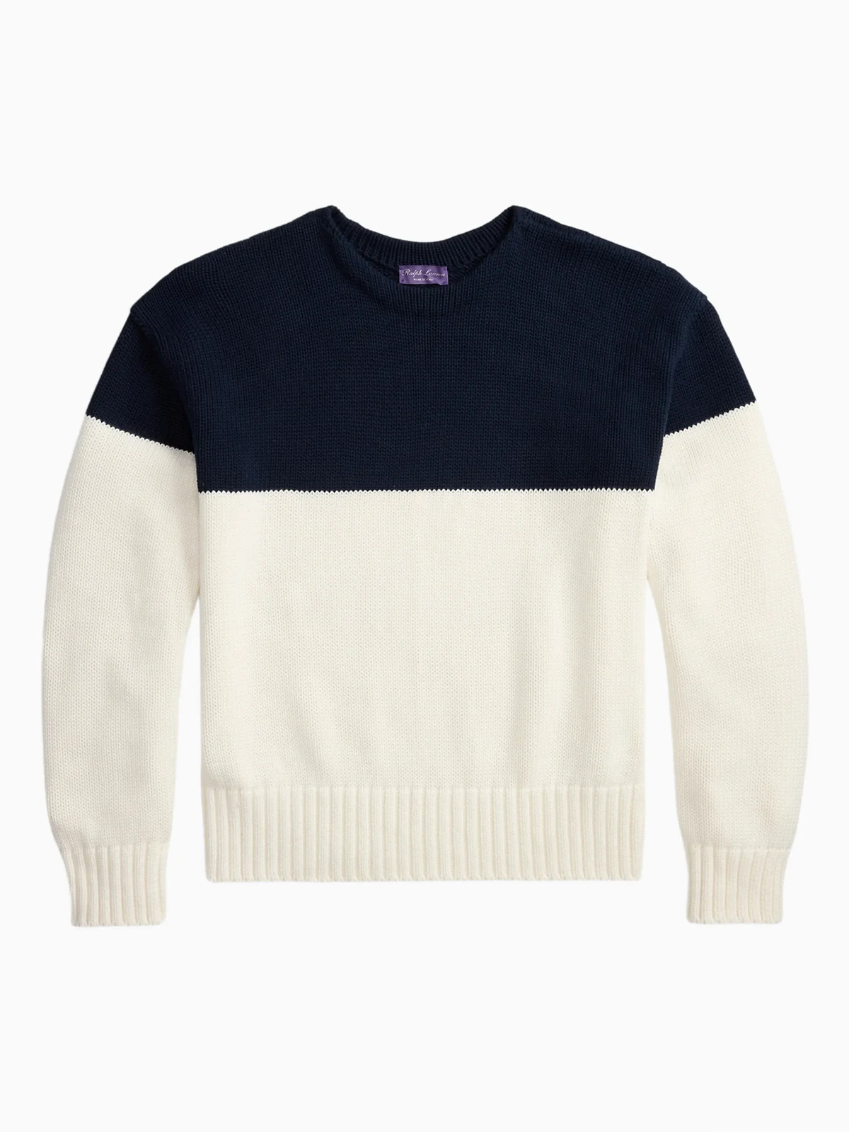 colourblock crew neck sweater