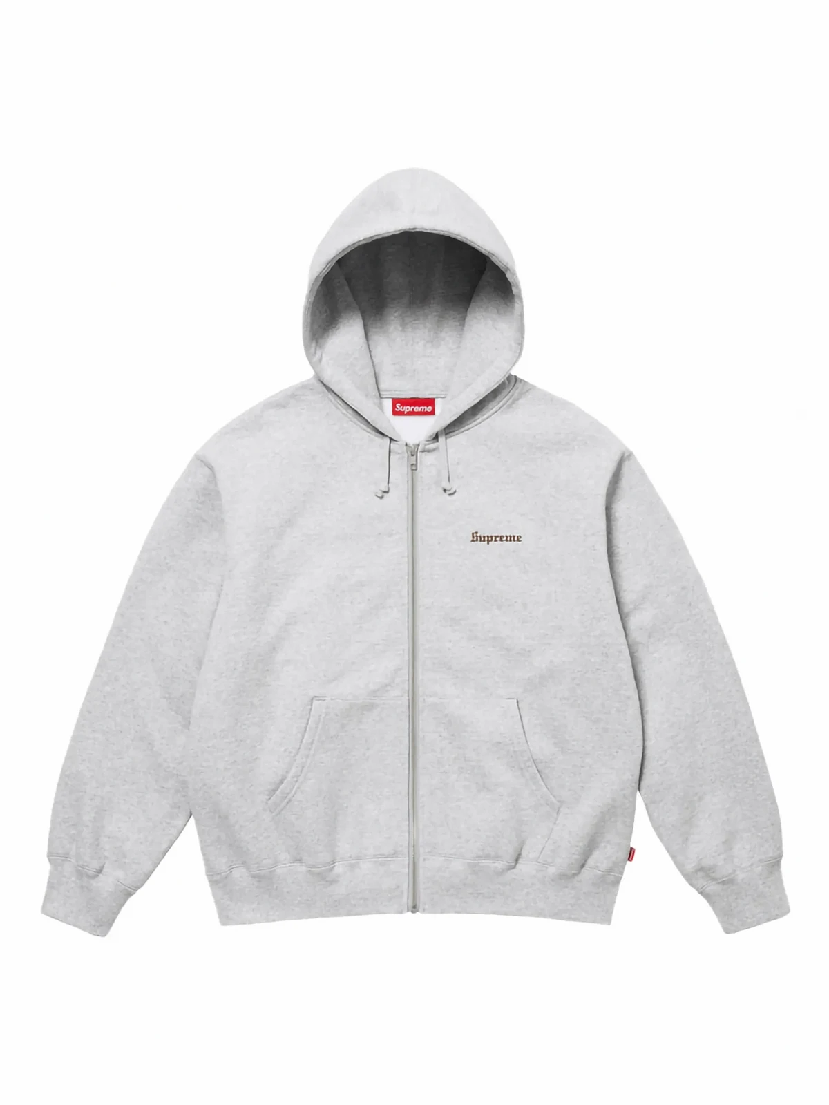 crest zip-up "SS 25 - Grey" hoodie