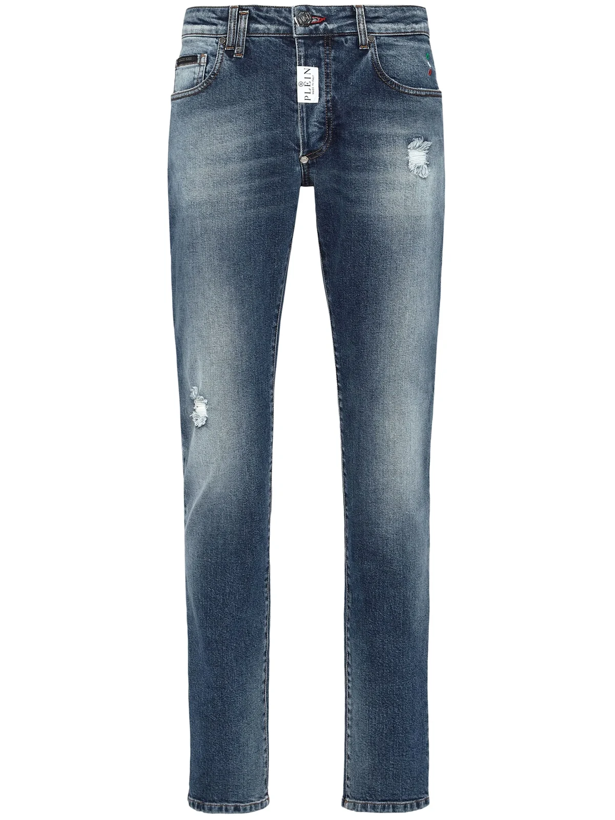logo-patch straight-leg jeans