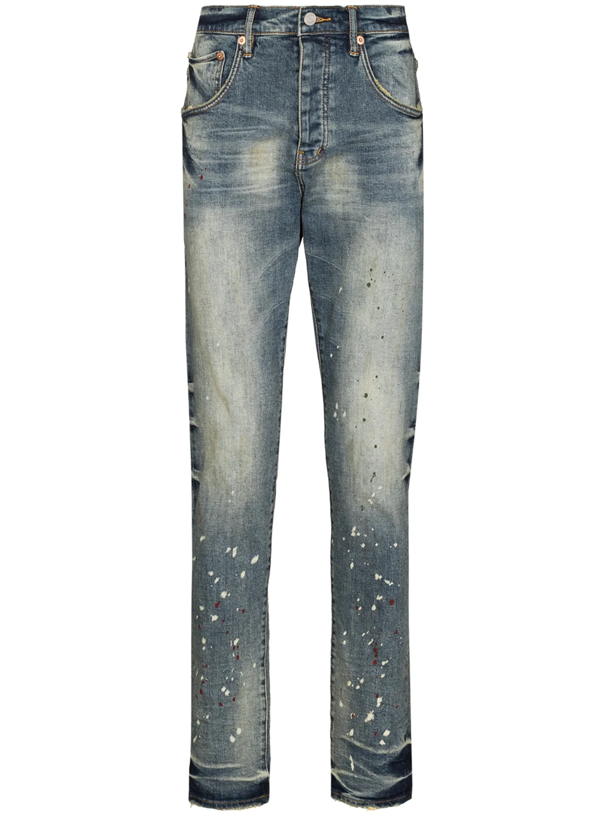 Vintage Spotted tapered-leg jeans