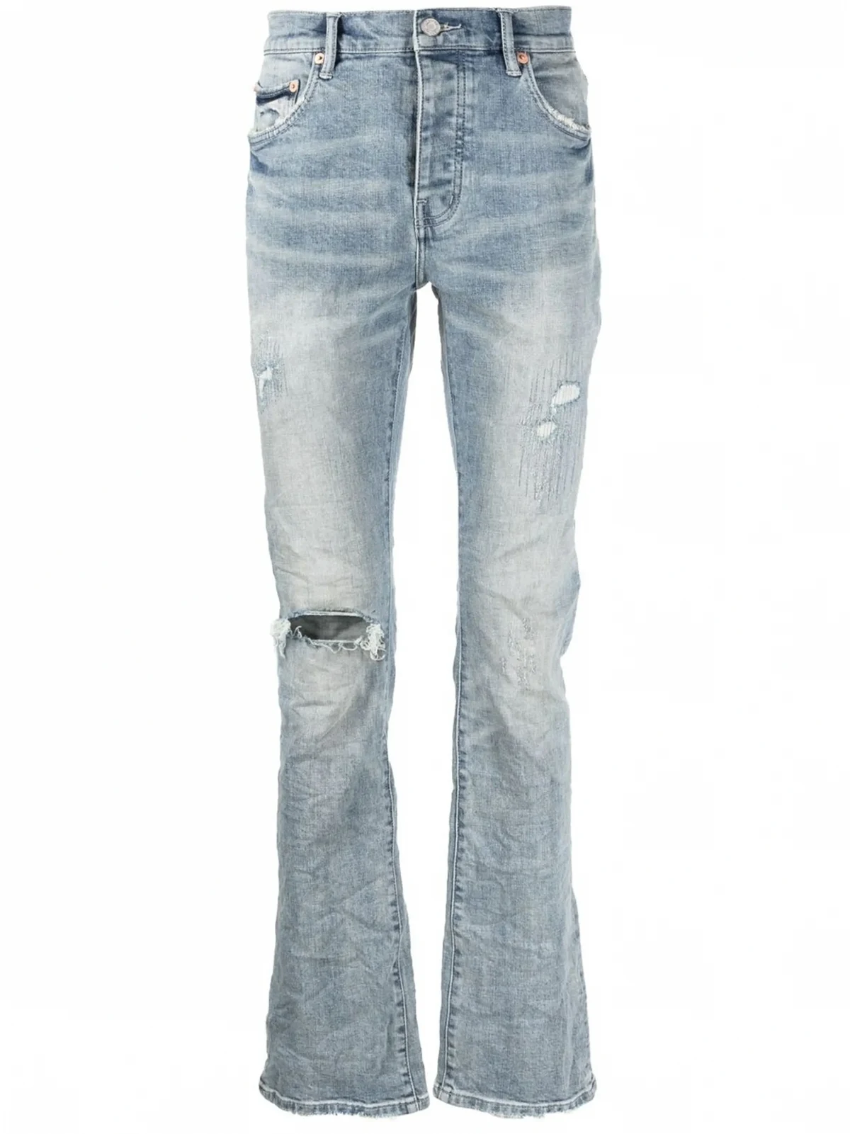 ripped bootcut jeans