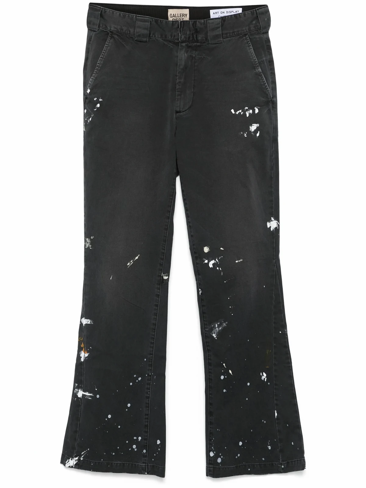paint splatter-detail trousers