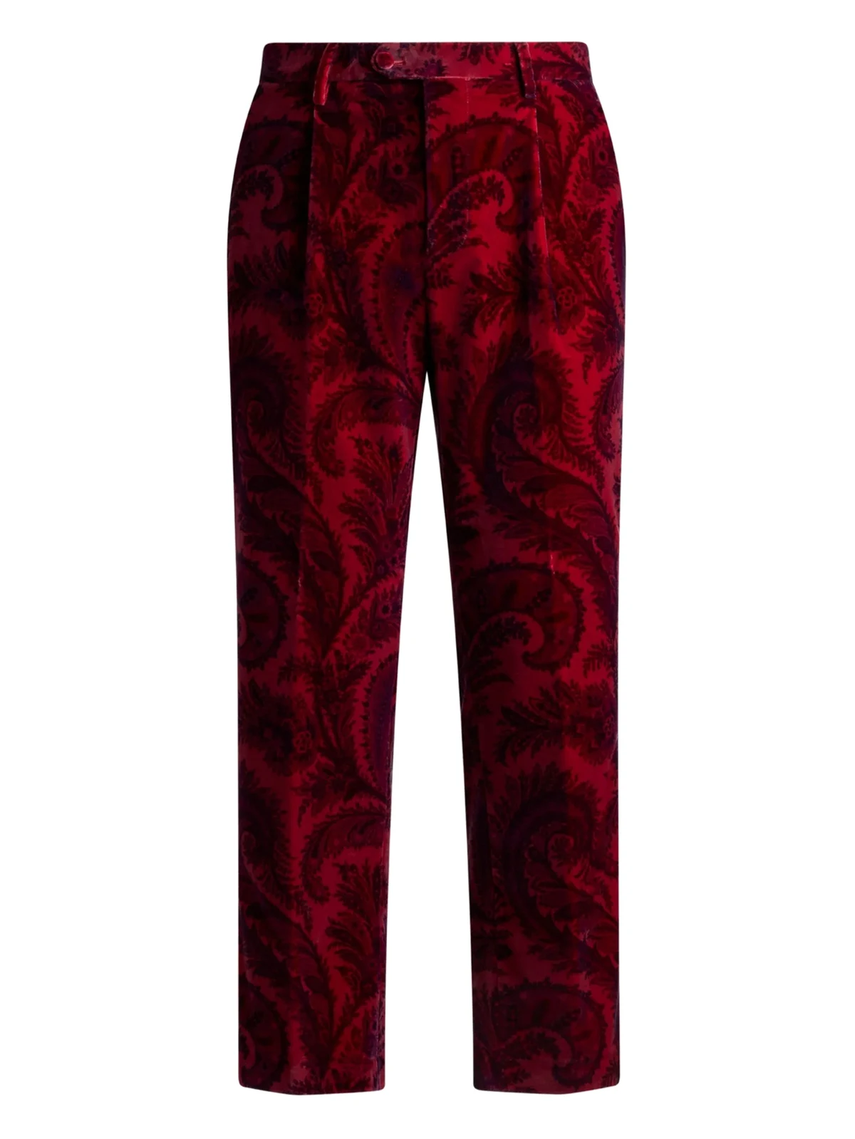 paisley-jacquard velvet trousers