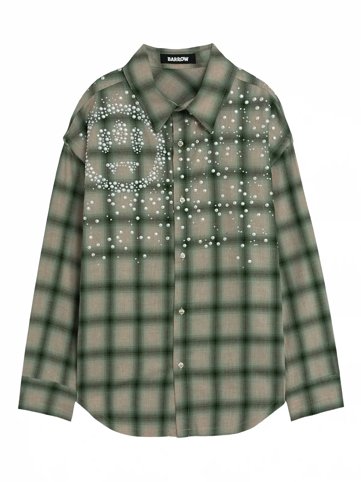check studded shirt