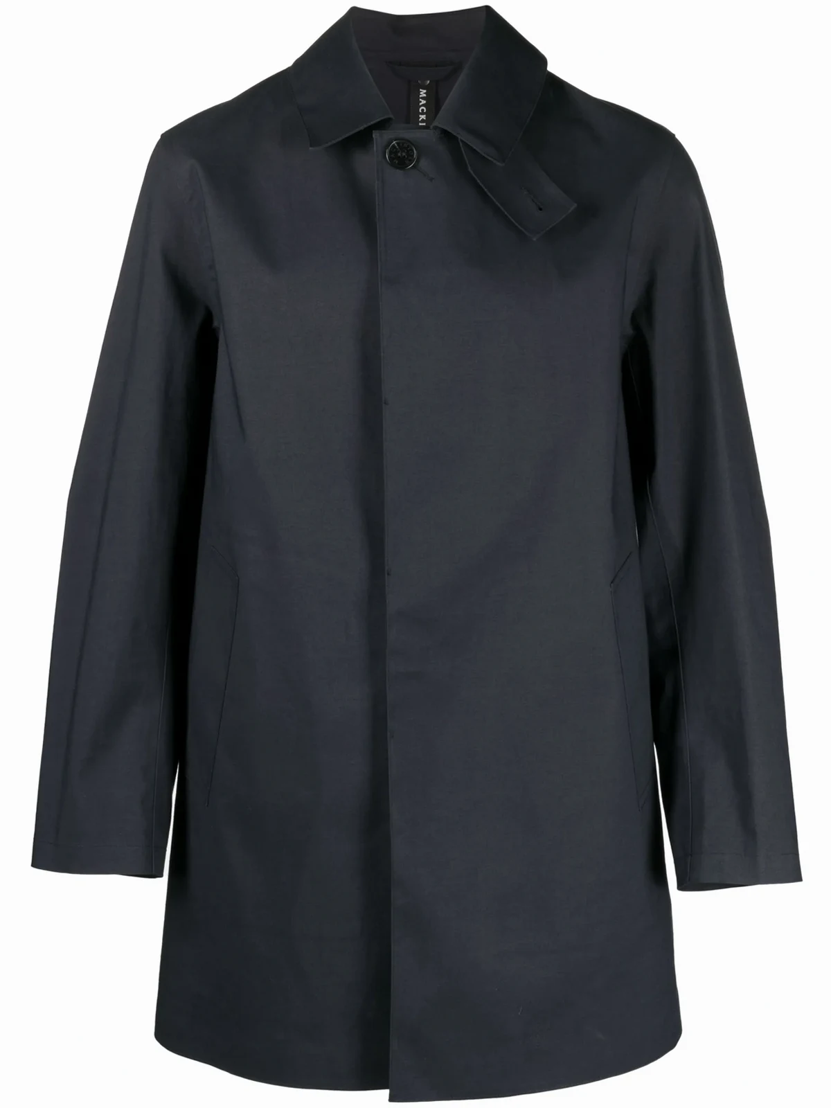 single-breasted cotton coat