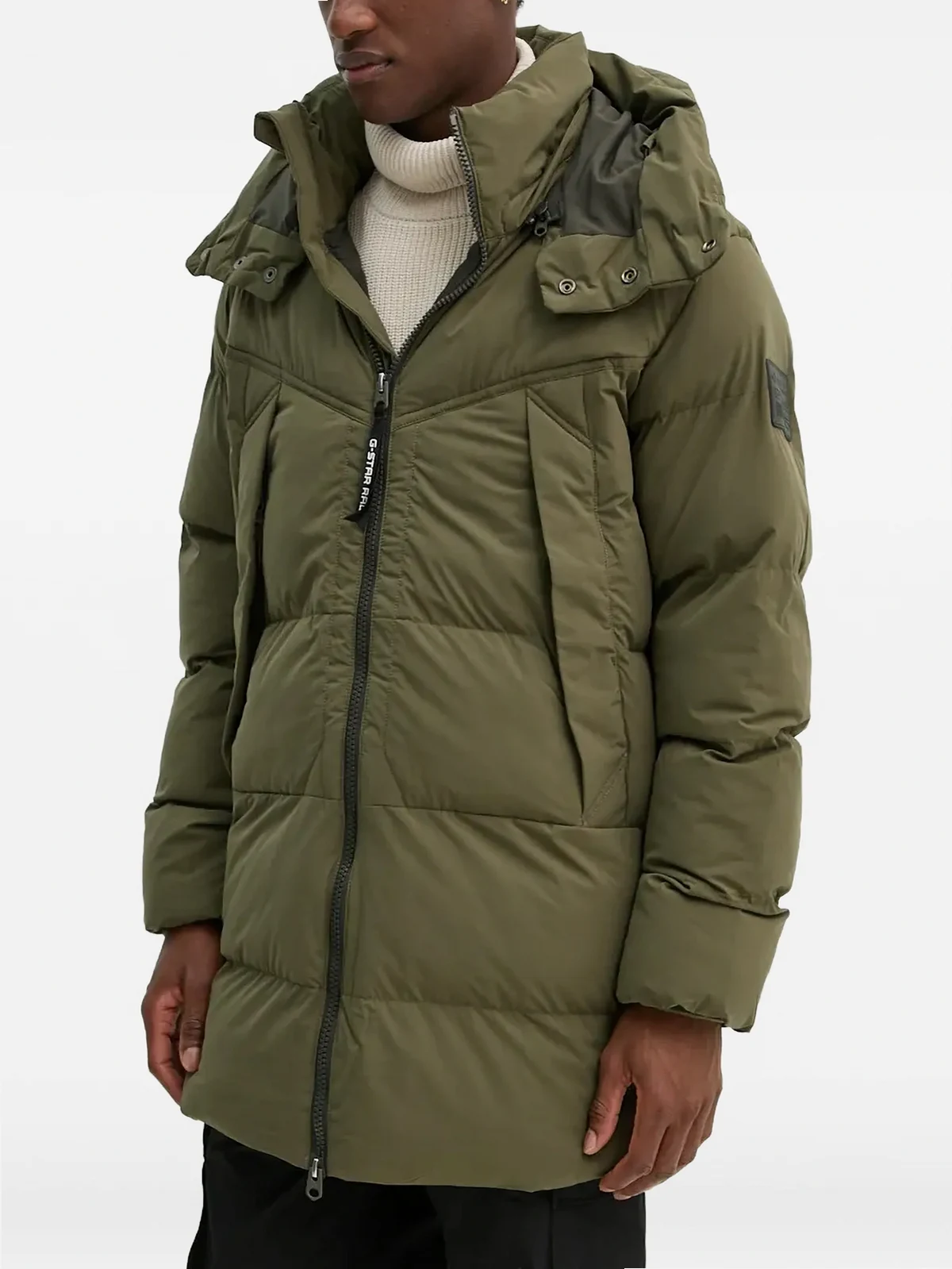 hooded padded coat