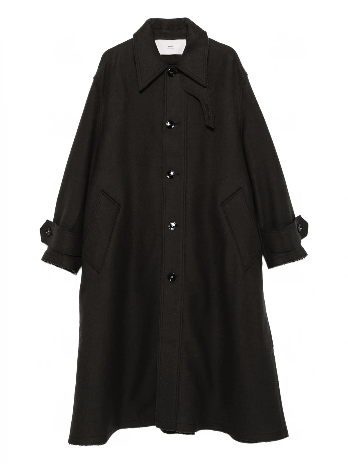 virgin-wool single-breasted coat