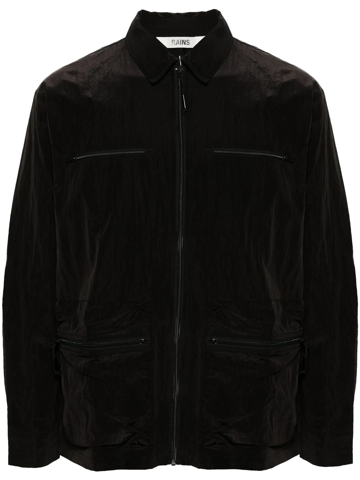 Kano crinkled-finish overshirt