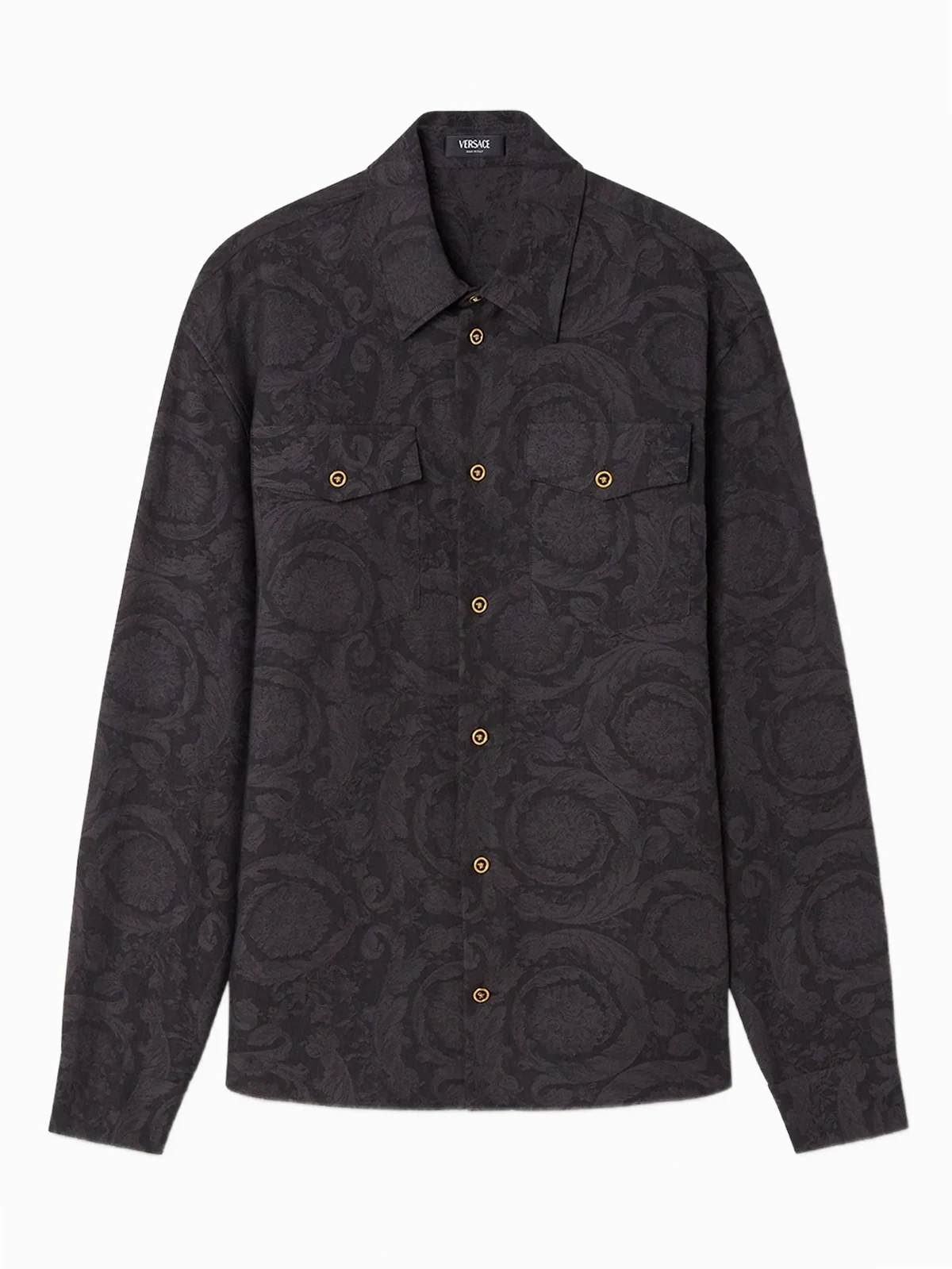 Barocco jacquard chambray shirt