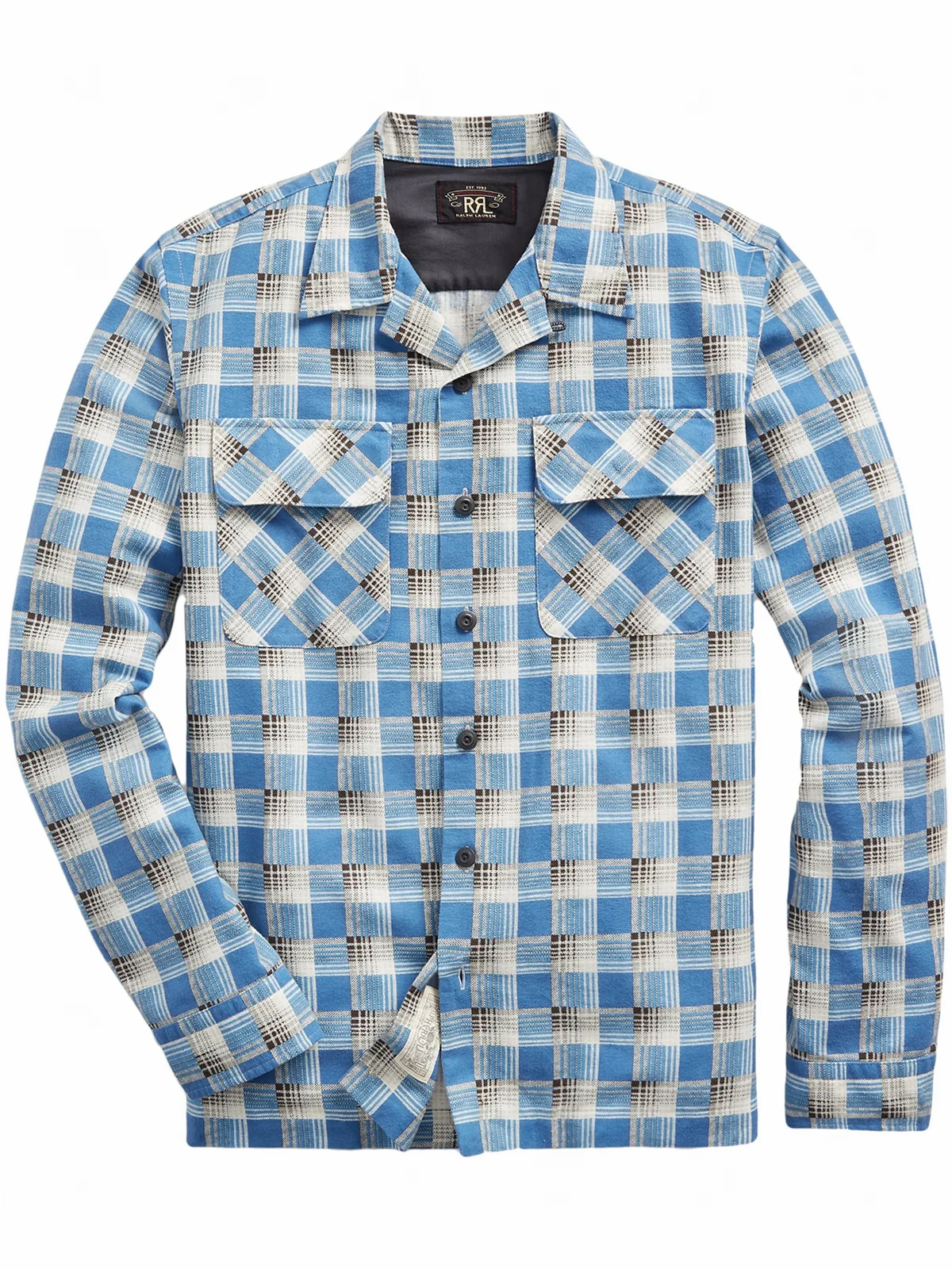cotton-chamois plaid shirt