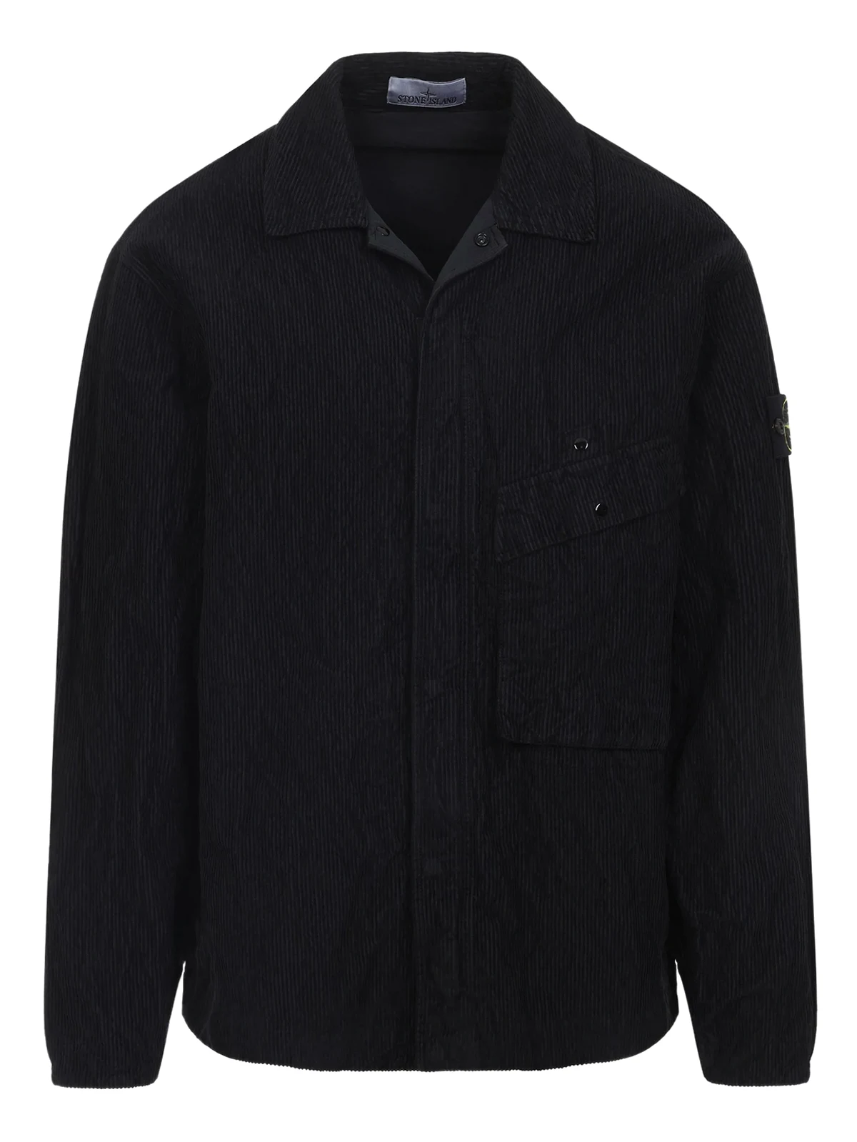 corduroy patch-pocket shirt