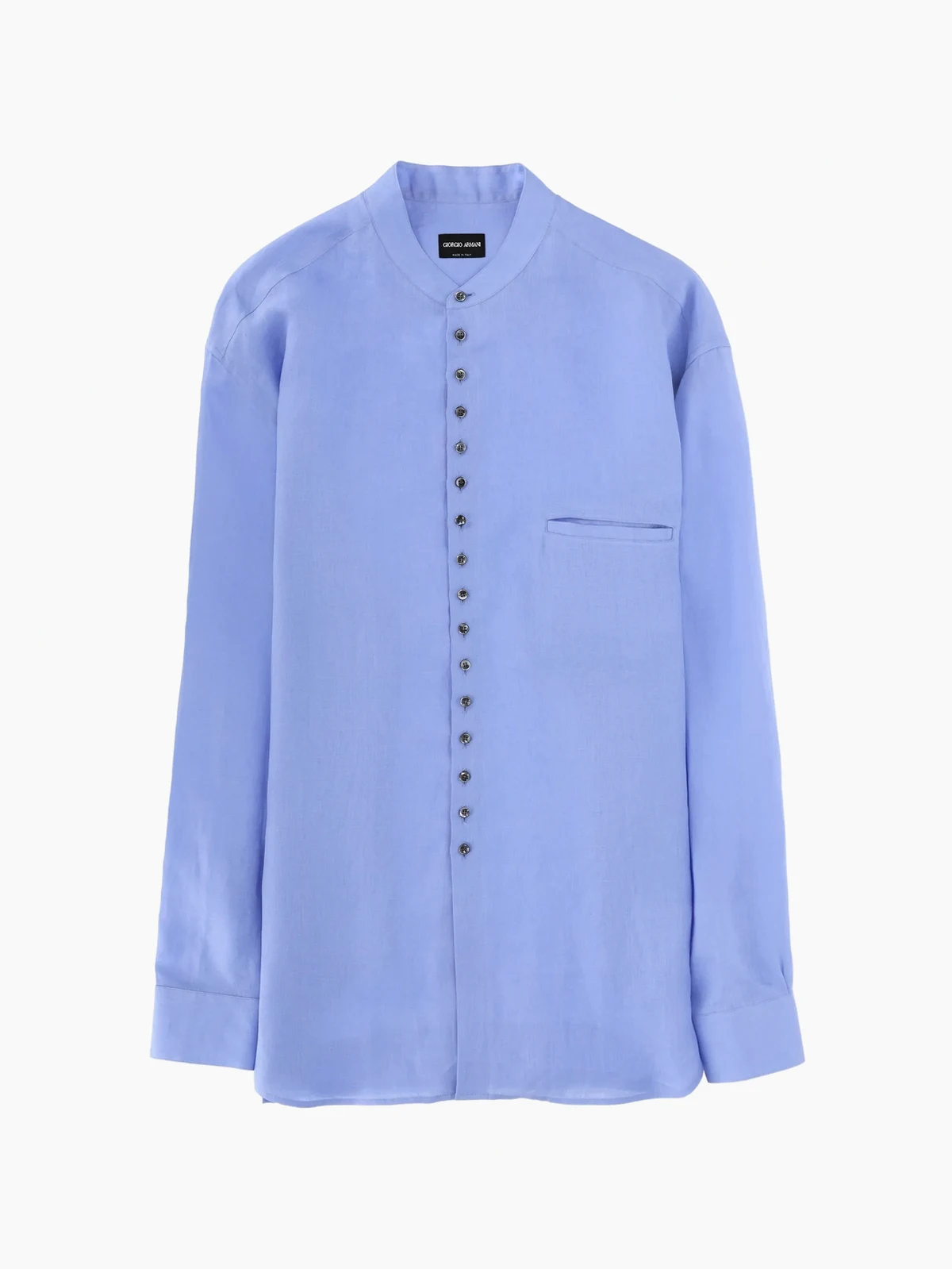 buttoned chest-pocket shirt