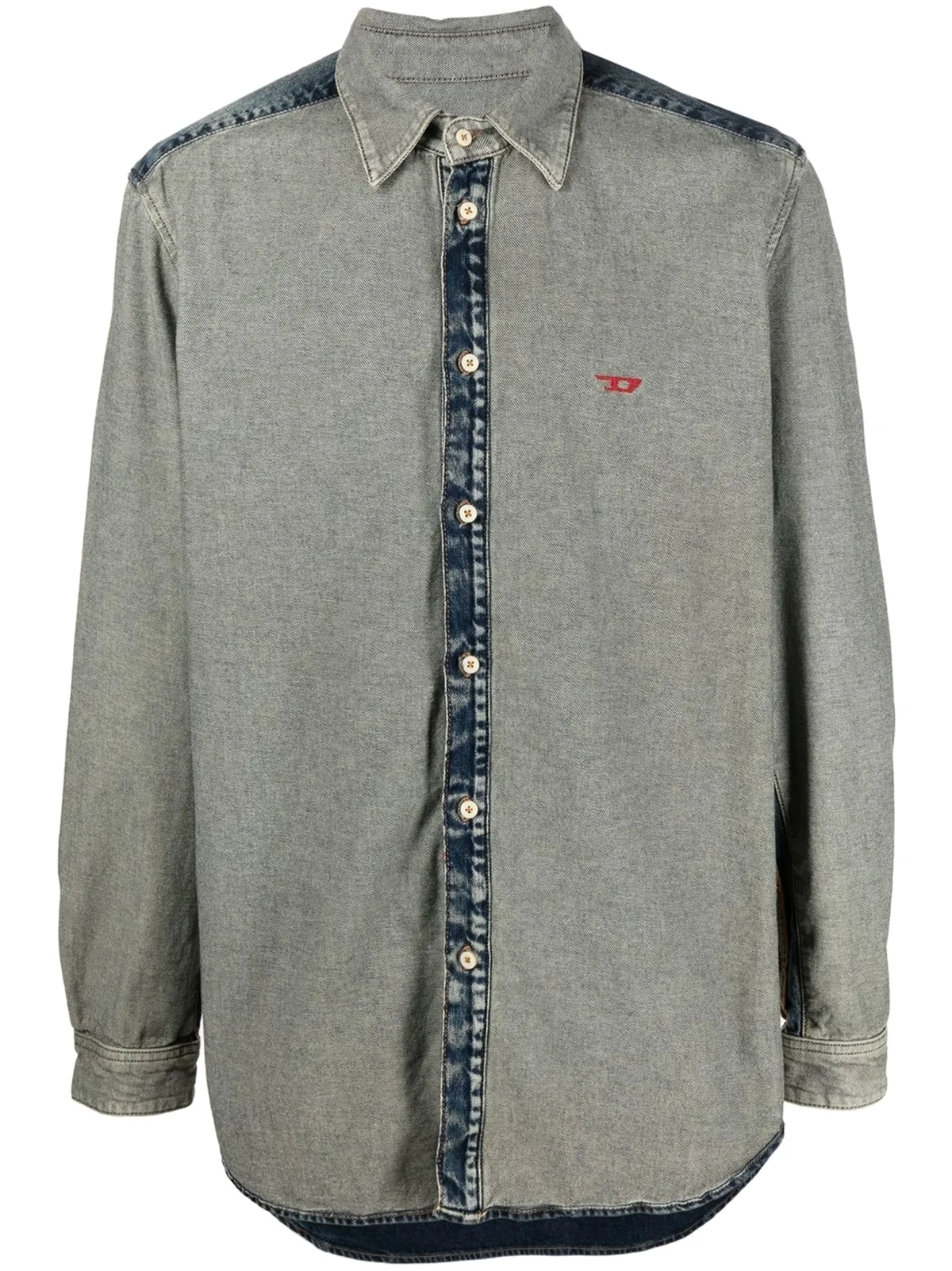 inside-out effect denim shirt