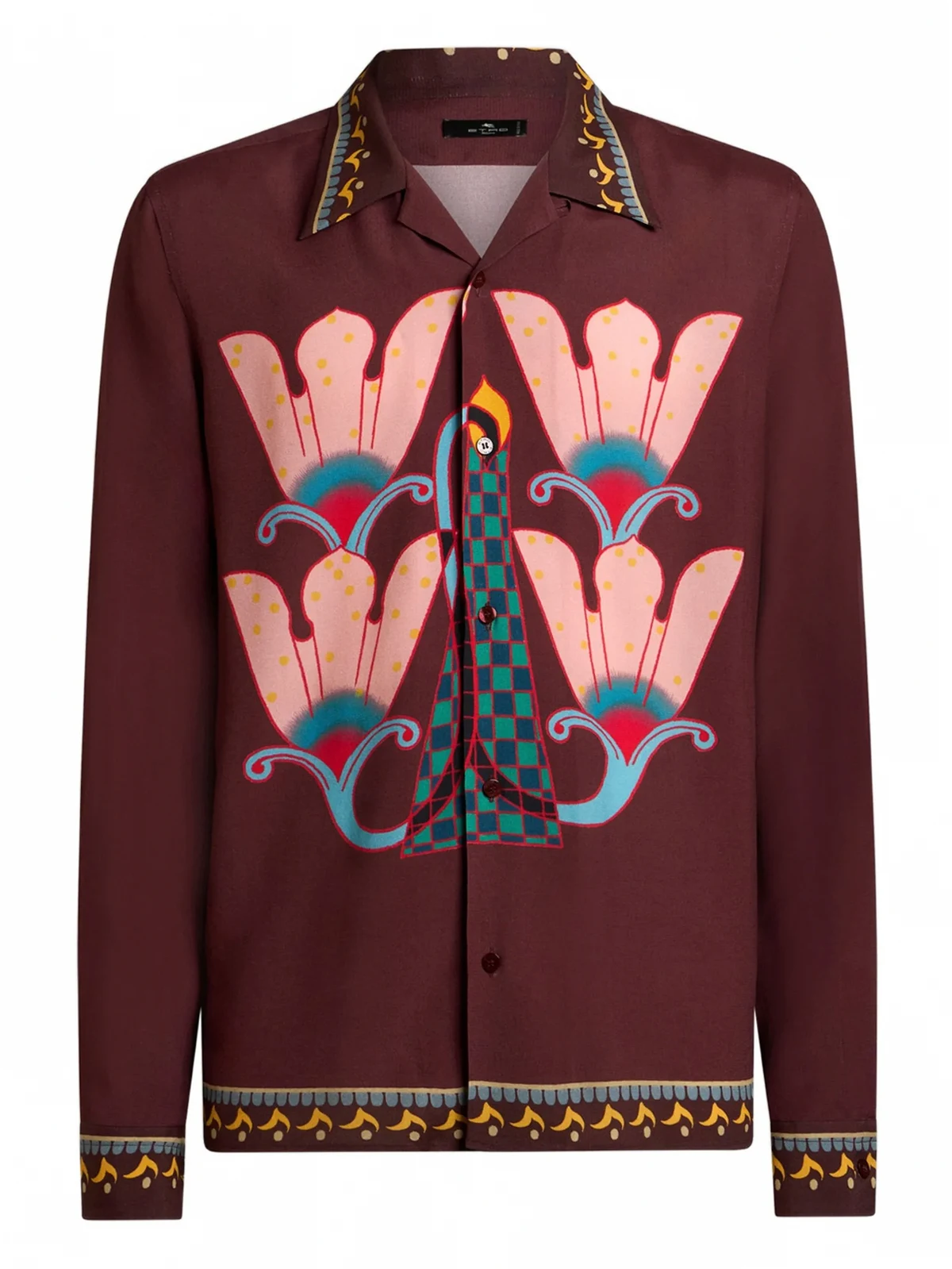 placed-print long-sleeve shirt