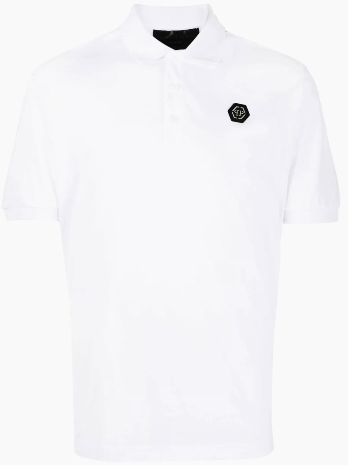logo-plaque polo shirt