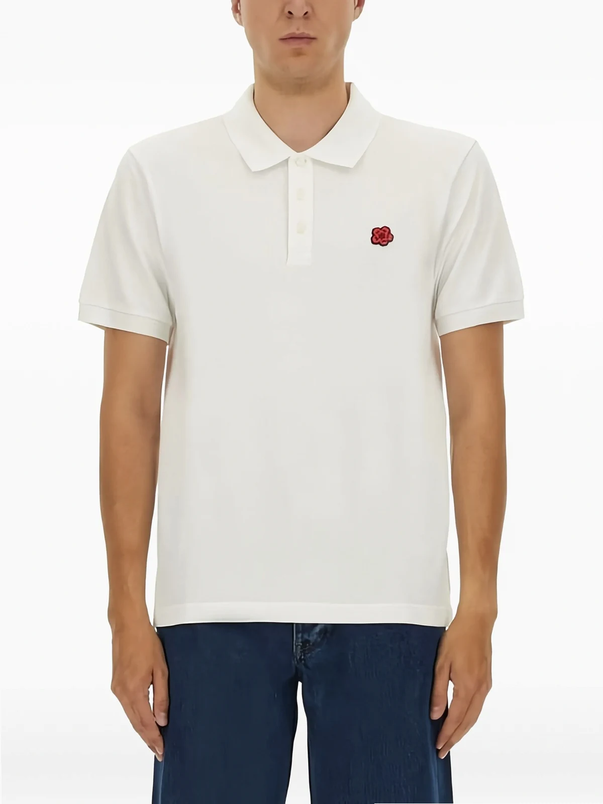 Boke Flower embroidered polo shirt