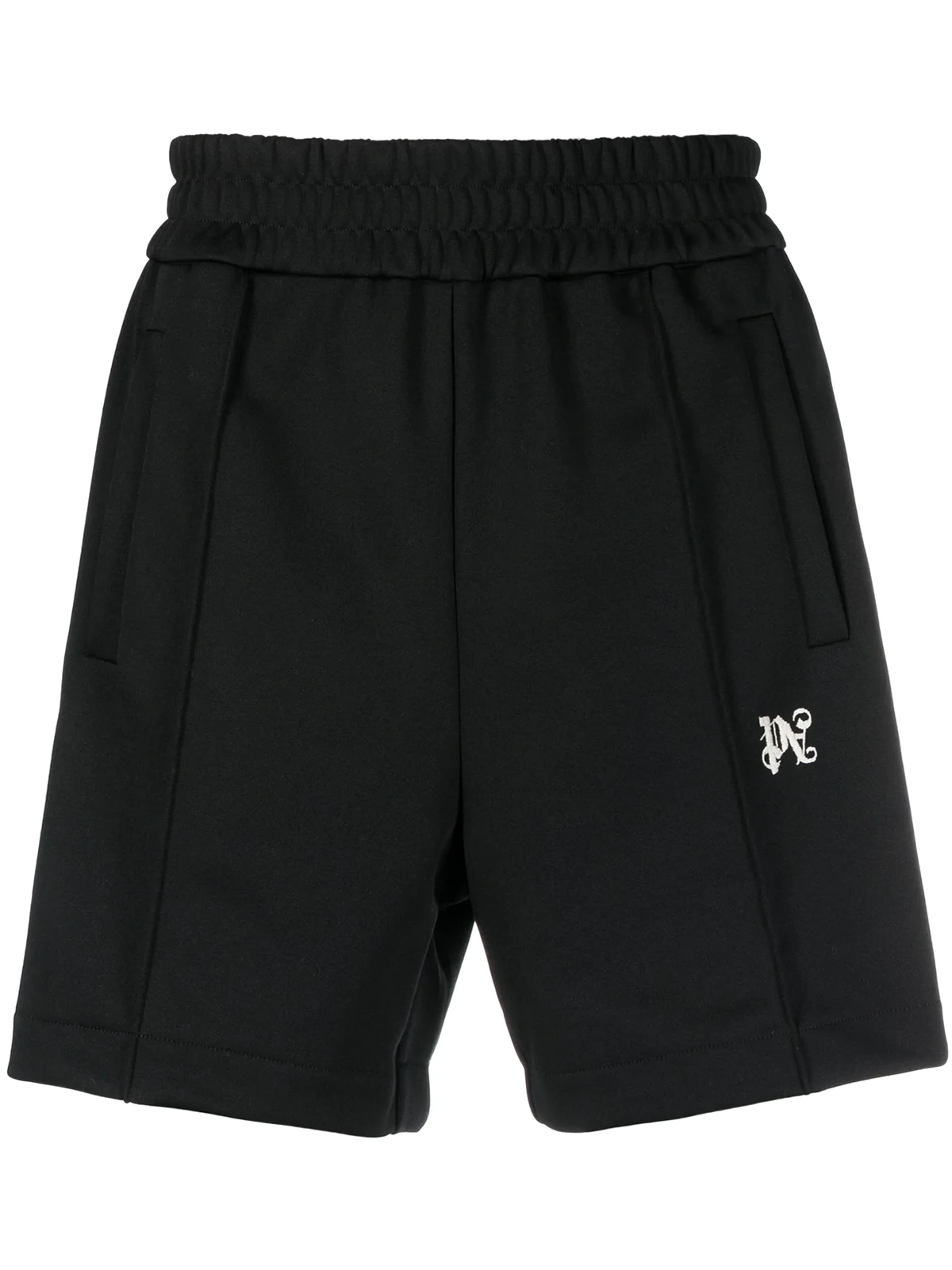Gestreifte Joggingshorts mit Monogramm