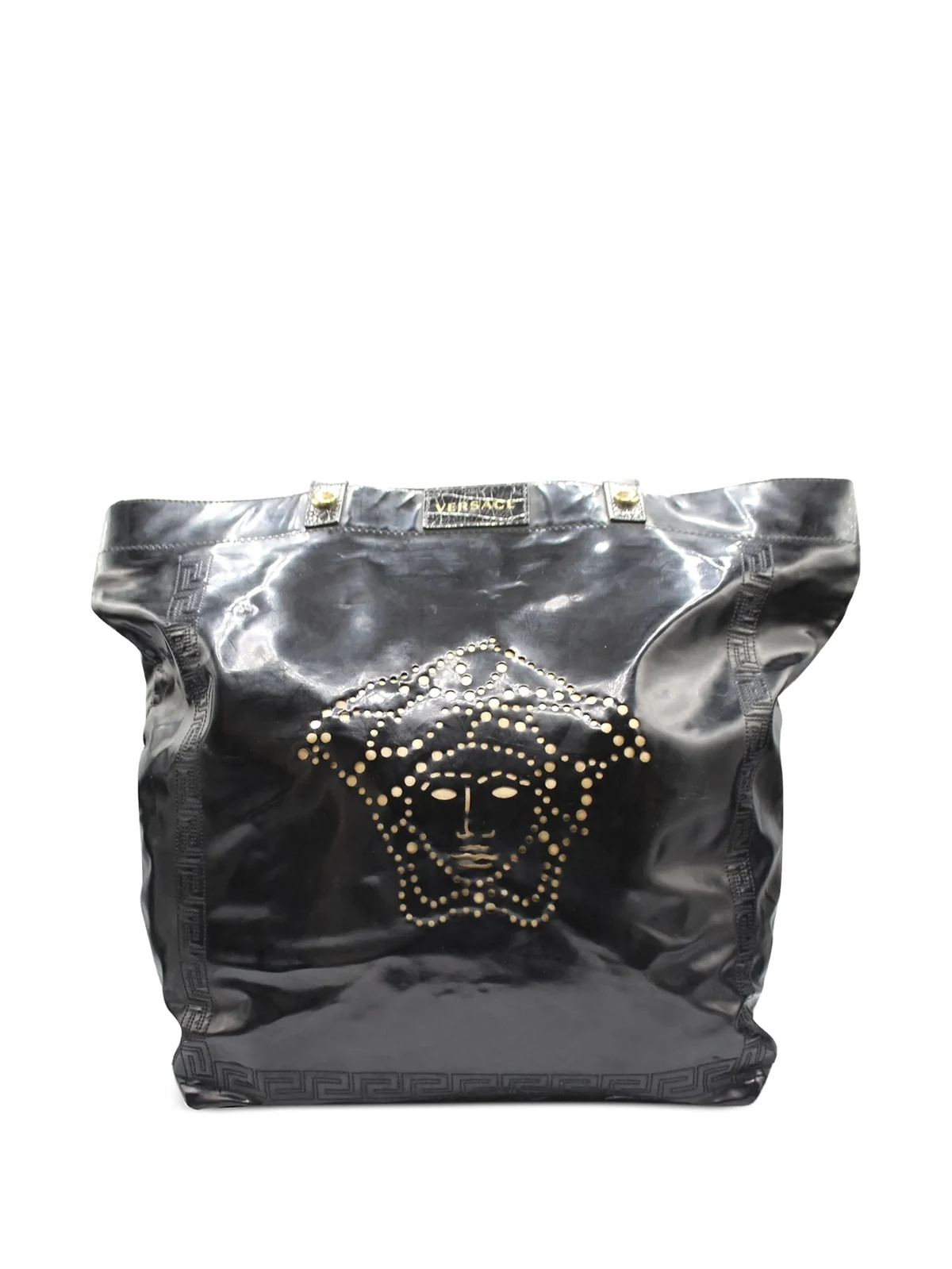 Schultertasche aus Lackleder