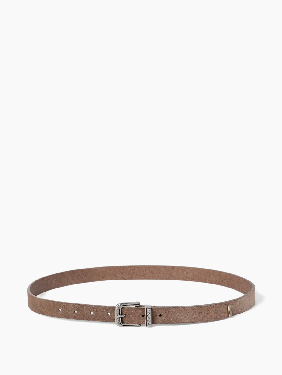reversed leather belt